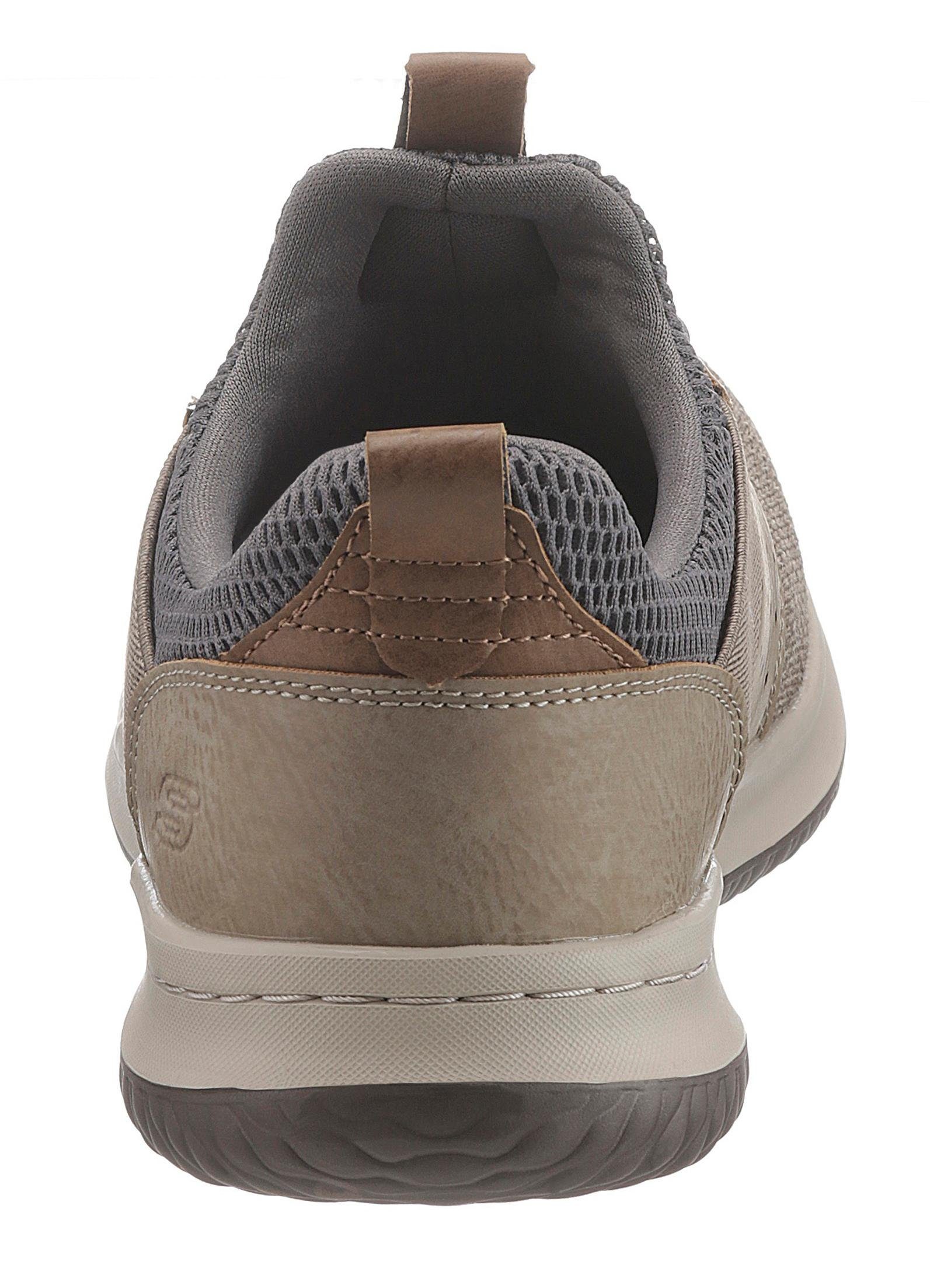 Skechers Delson-Camben Sneaker Gummizug mit praktischem taupe grau