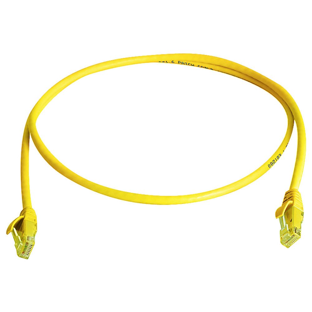 Telegärtner Telegärtner 100008056 RJ45 Patchkabel CAT 6 1.0 m Gelb Flammwidrig, m Netzkabel, (100.00 cm)