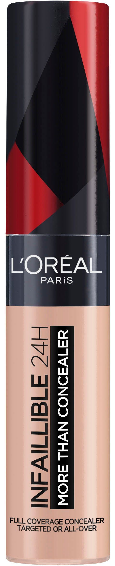 L'ORÉAL PARIS Concealer INFAILLIBLE 24h MORE THAN CONCEALER, hohe Deckkraft, Alleskönner: Abdecken, Auffrischen, Konturieren