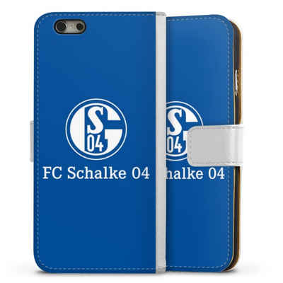 DeinDesign Handyhülle FC Schalke 04 Blau, Apple iPhone 6 Hülle Handy Flip Case Wallet Cover Handytasche Leder