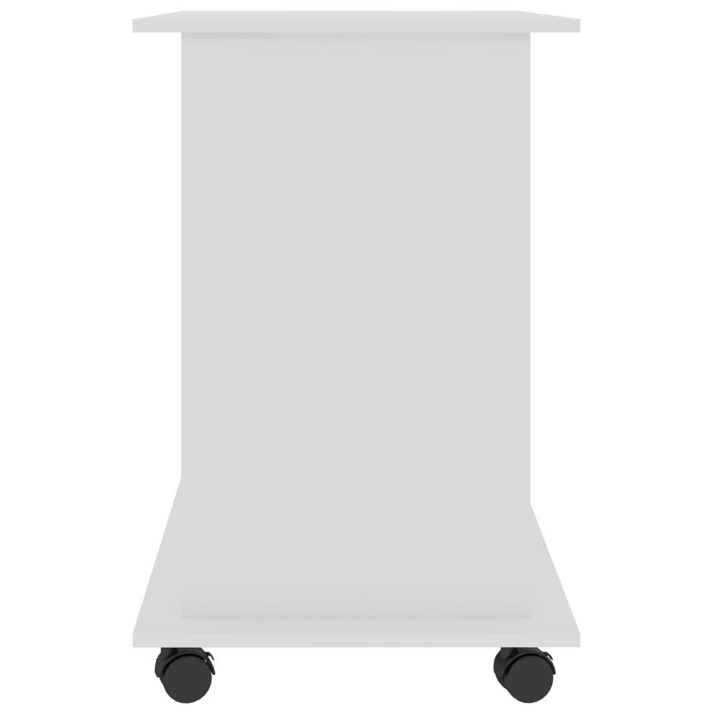 vidaXL Schreibtisch Schreibtisch Hochglanz-Weiß Hochglanz-Weiß Hochglanz-Weiß 80x50x75 | Holzwerkstoff cm