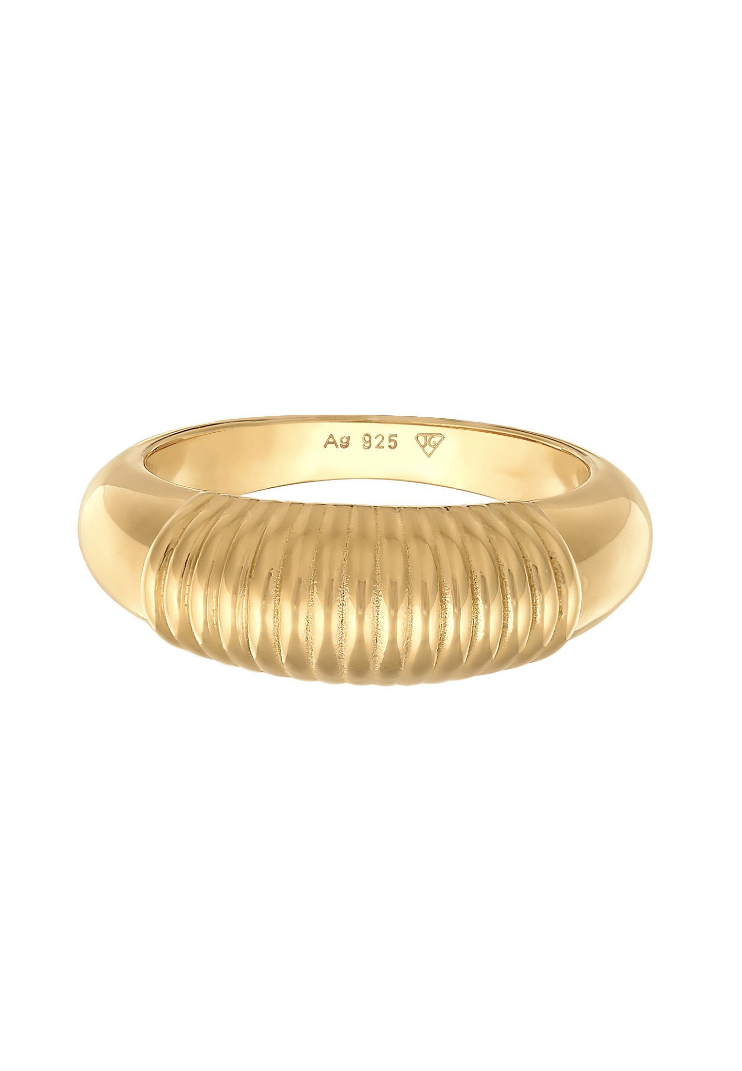 Elli Premium Fingerring Bandring Chunky Riffel günstig online kaufen