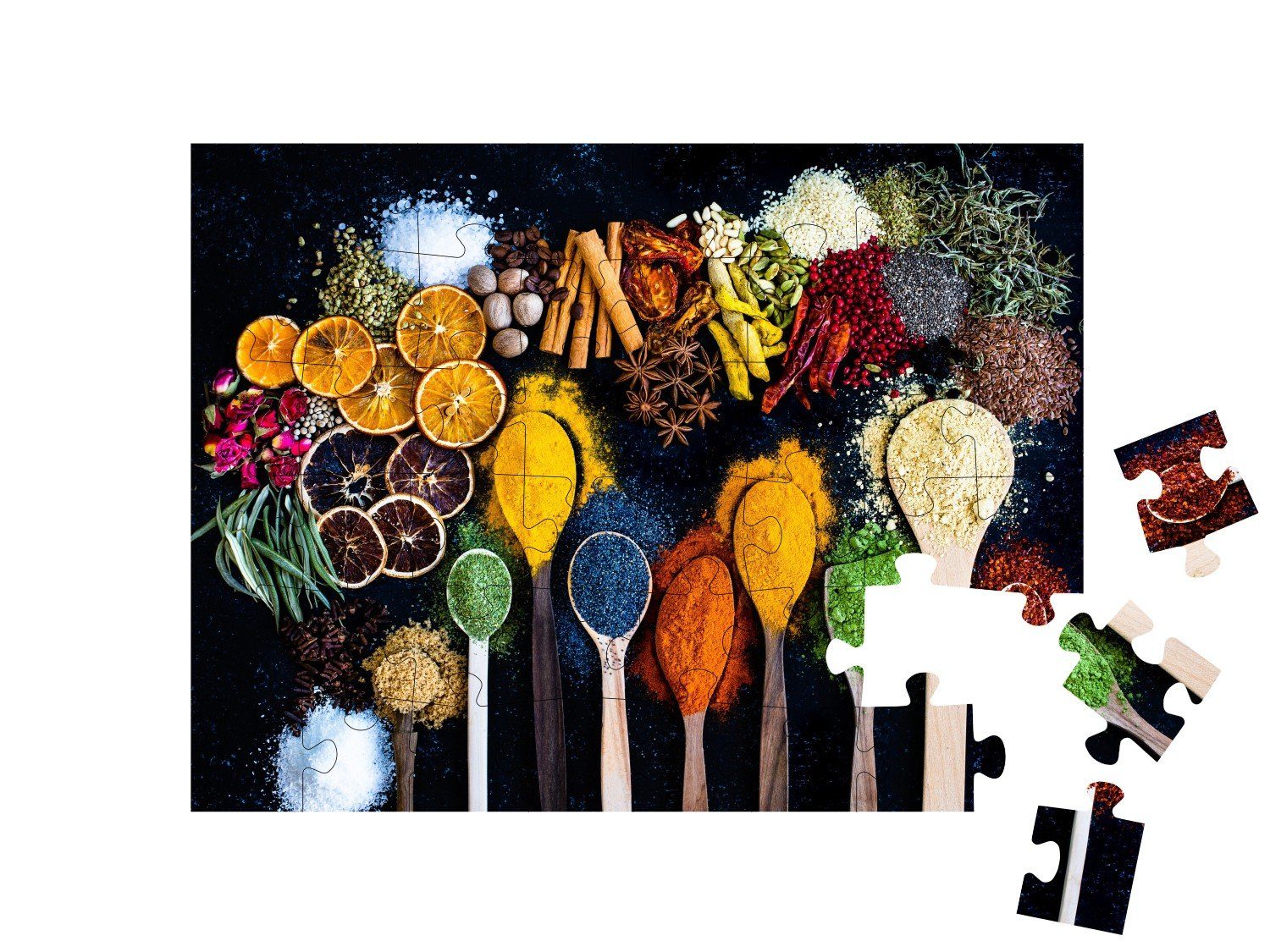 Puzzle Puzzle-Neuheiten Puzzles, 48 Puzzleteile, Gewürze, Gewürzen Früchten, Vielfalt Moderne puzzleYOU-Kollektionen getrockneten von puzzleYOU und