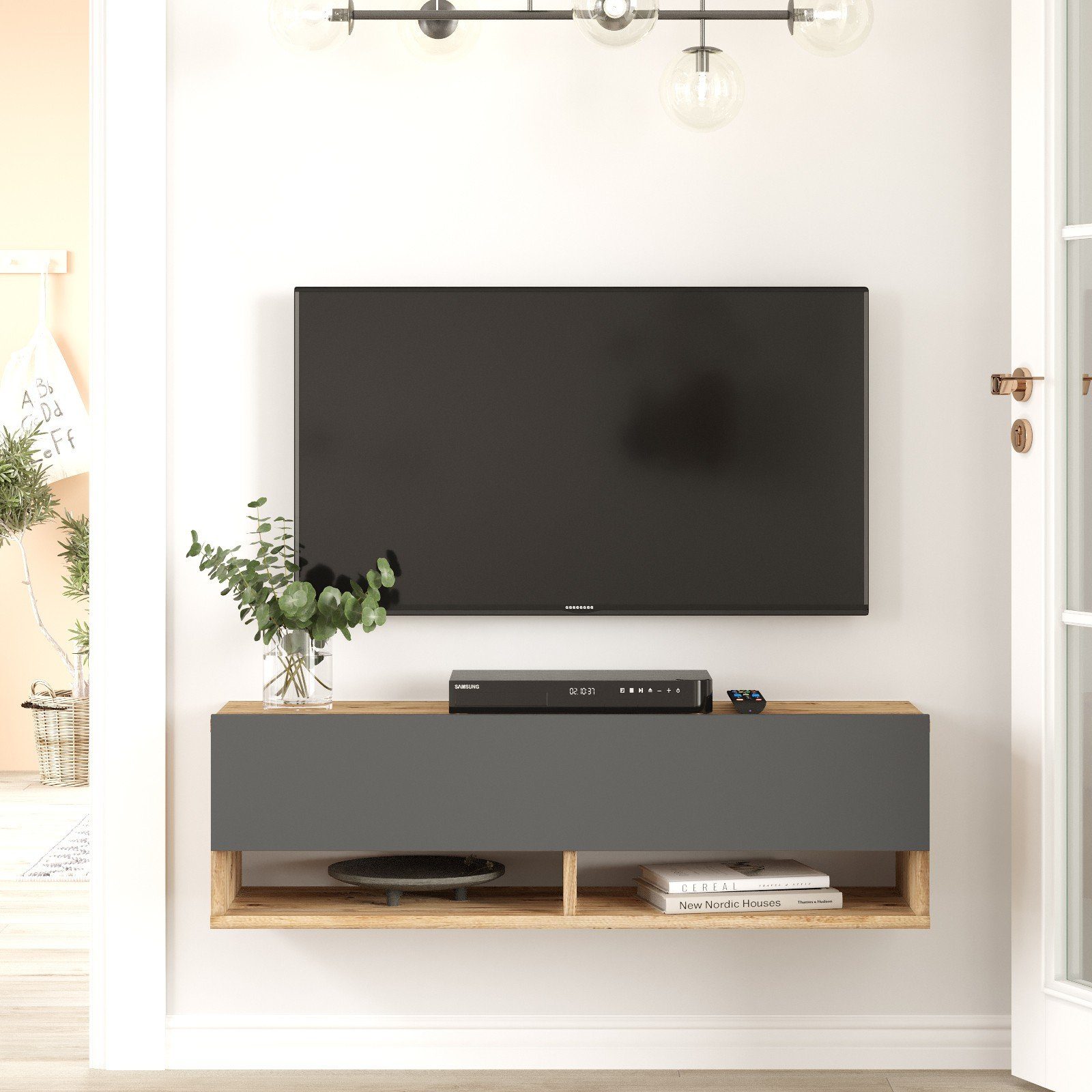 Skye Decor TV-Schrank Schränke, 29,1x100x31,6 cm, 100% Melaminbeschichtete Partikelplatte