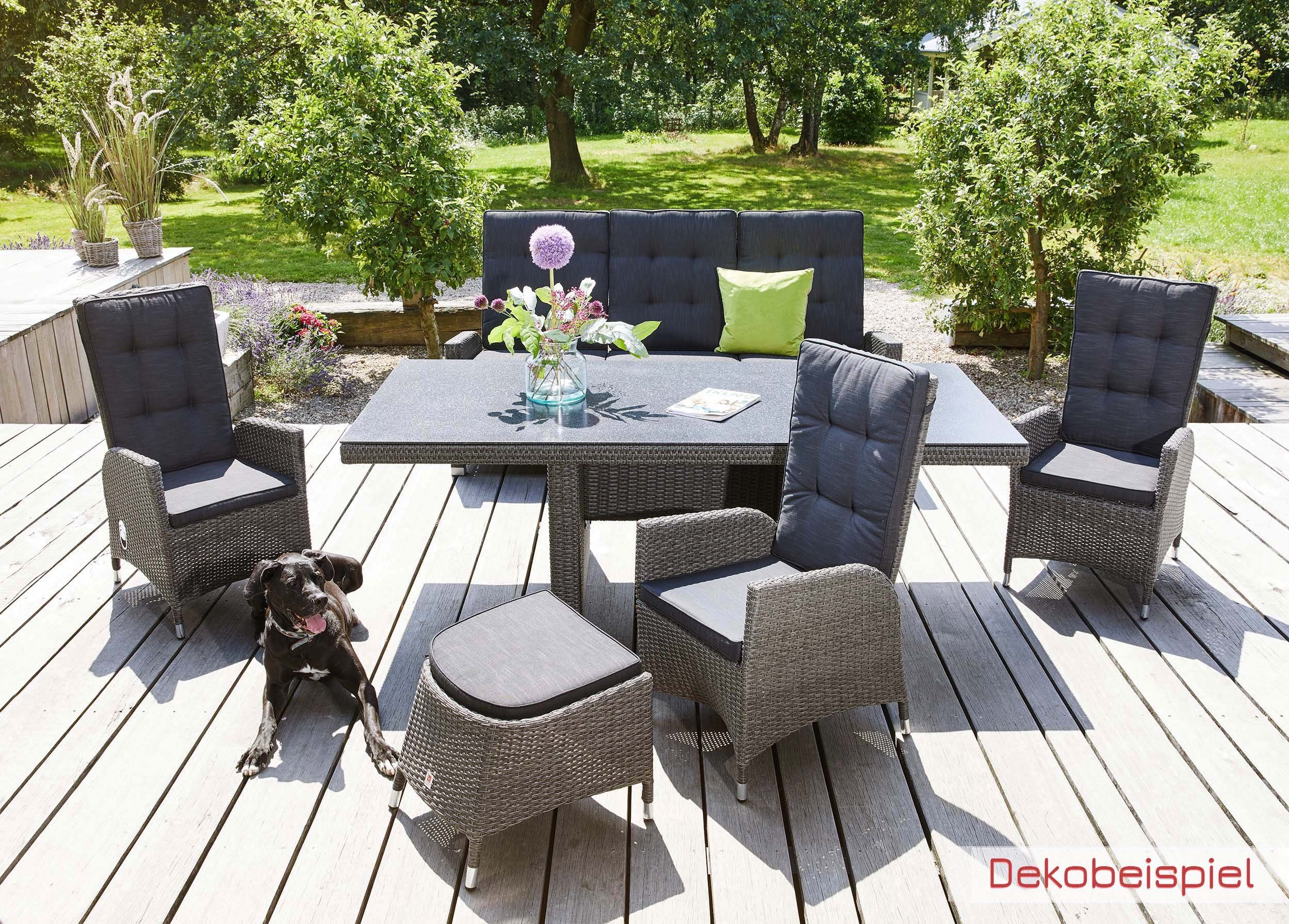 LC Garden Garten-Essgruppe LC Garden »Barcelona« Dining Set VI grau-mix Sitzgruppe Gartenset
