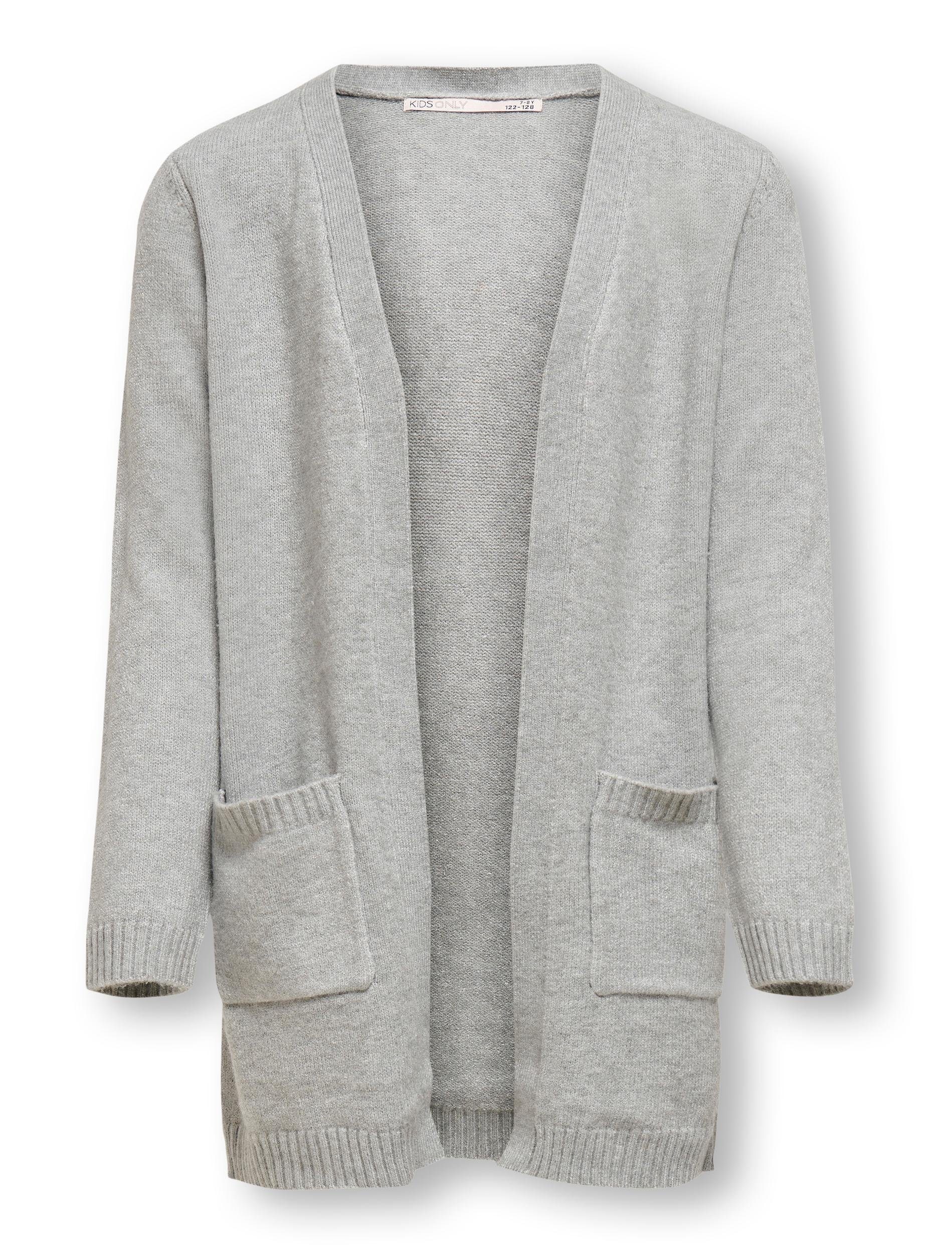 grey Form melange offene Taschen aufgesetzten mit KIDS KONLESLY ONLY Strickjacke light