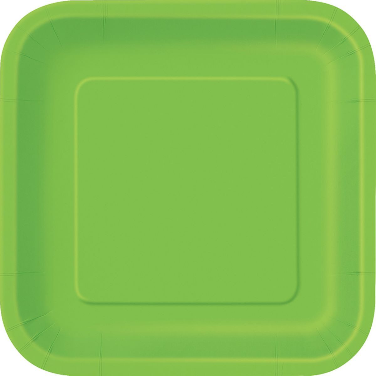Unique Industries Inc. Pappteller Pappteller Uni Quadratisch 23cm/14Stk. Kiwi/Limegr