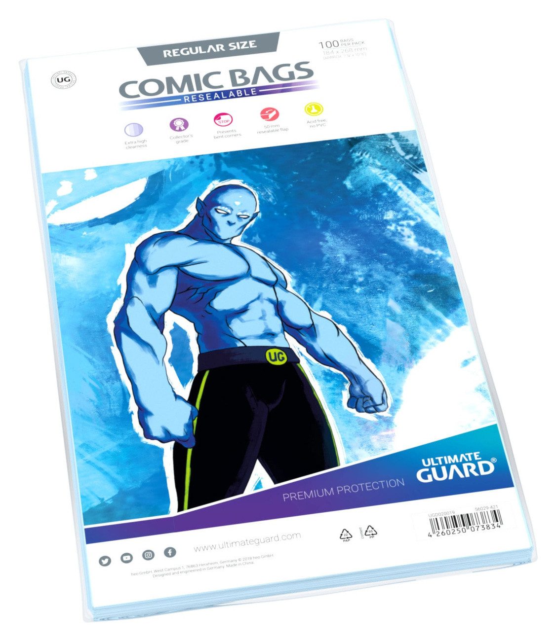 Ultimate Guard Sammelkarte Ultimate Guard Comic Bags wiederverschließbar Regular Size (100)