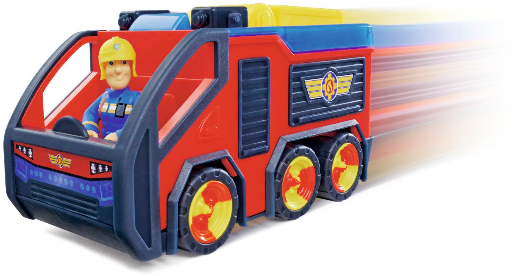 SIMBA Spielzeug-Feuerwehr Feuerwehrmann Sam Junior Jupiter Neue Version, mit beweglicher Figur