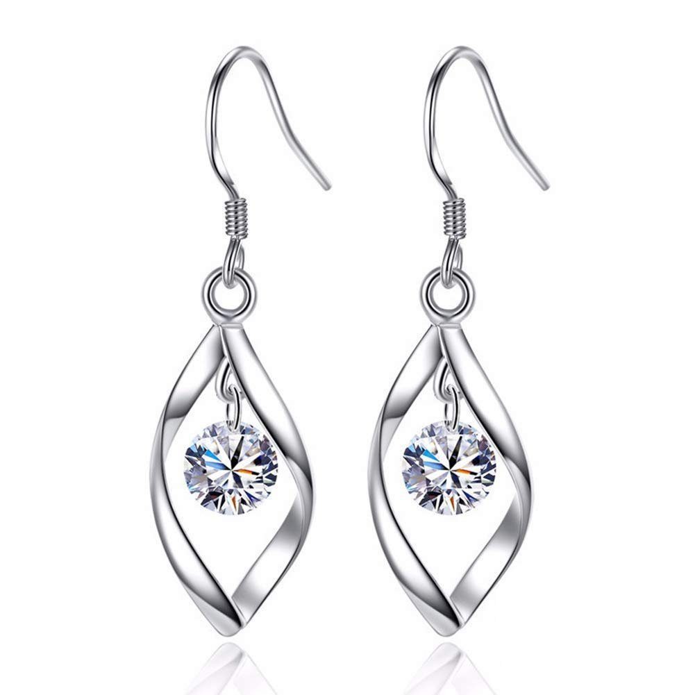 Fivejoy Paar Ohrhänger Ohrhaken in Tropfenform mit weißem Diamant-Zirkonia (2-tlg), Kann zu Ihrem Lieblingsoutfit getragen werden