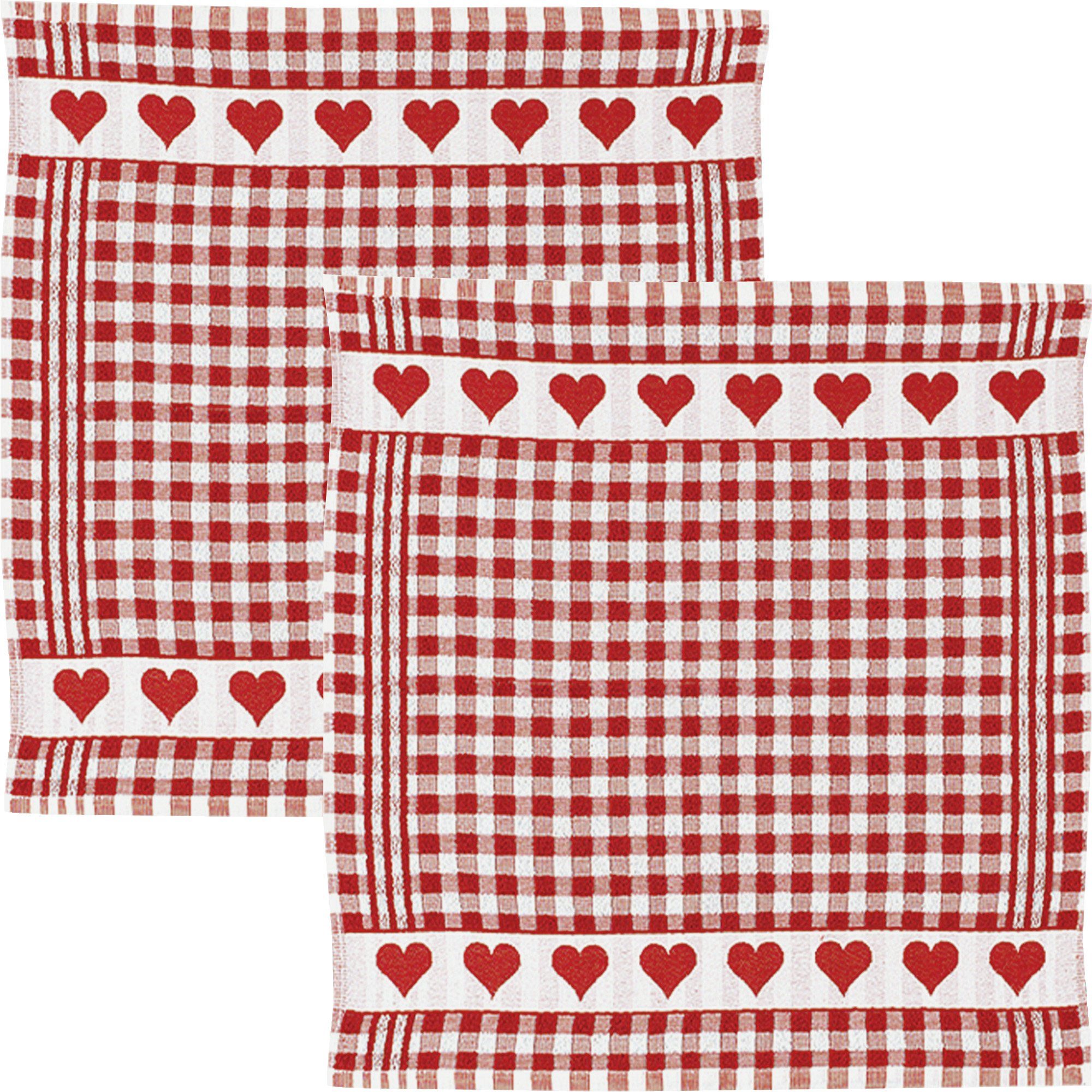 Kracht Geschirrtuch Frottier-Geschirrtuch 2er-Pack, (2-tlg), Baumwolle günstig online kaufen