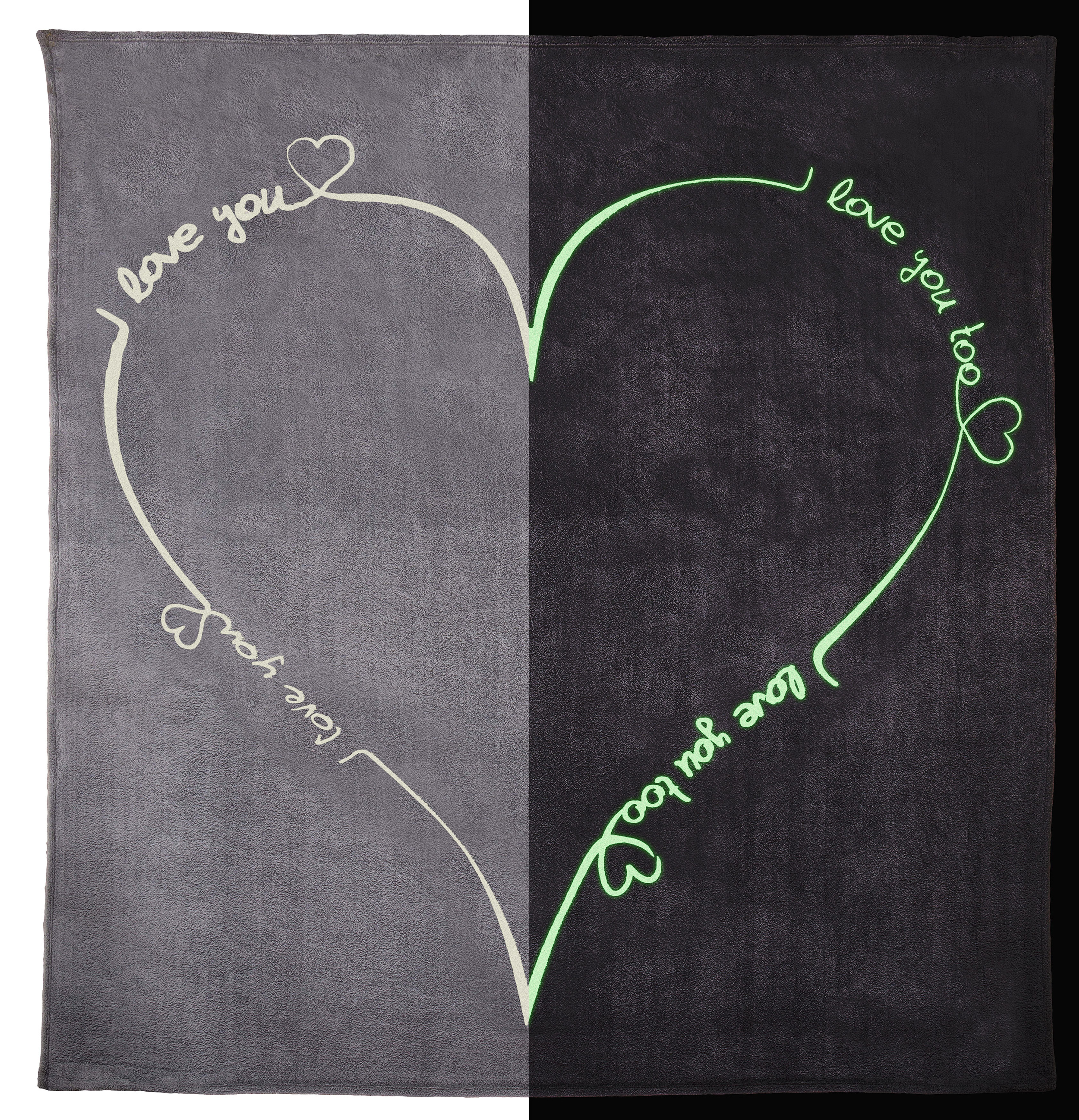 Wohndecke Love you (Glow in the Dark), One Home, Kuscheldecke flauschig war günstig online kaufen