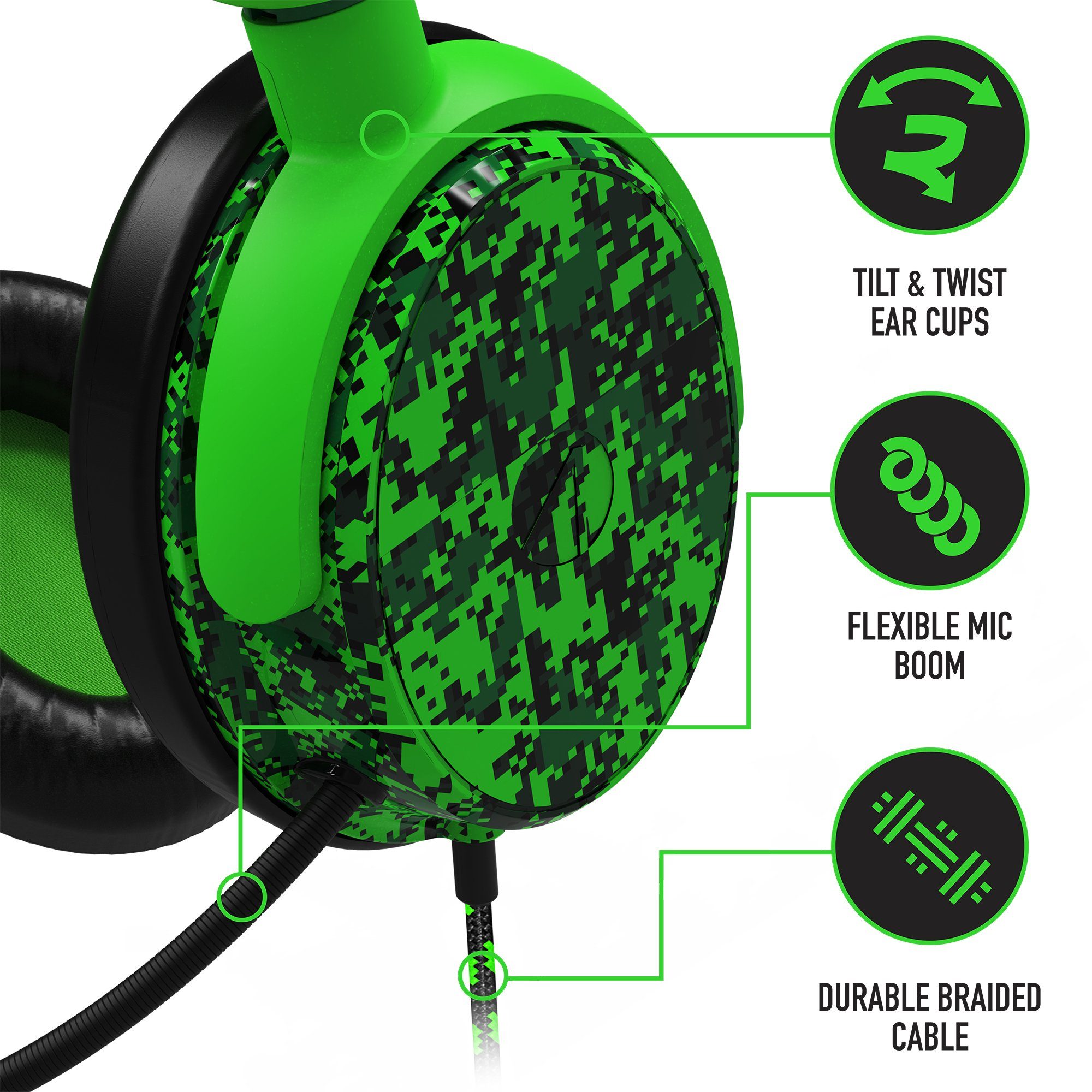 Stealth Multiformat Gaming camouflage Headset grün Camo C6-100 Gaming-Headset