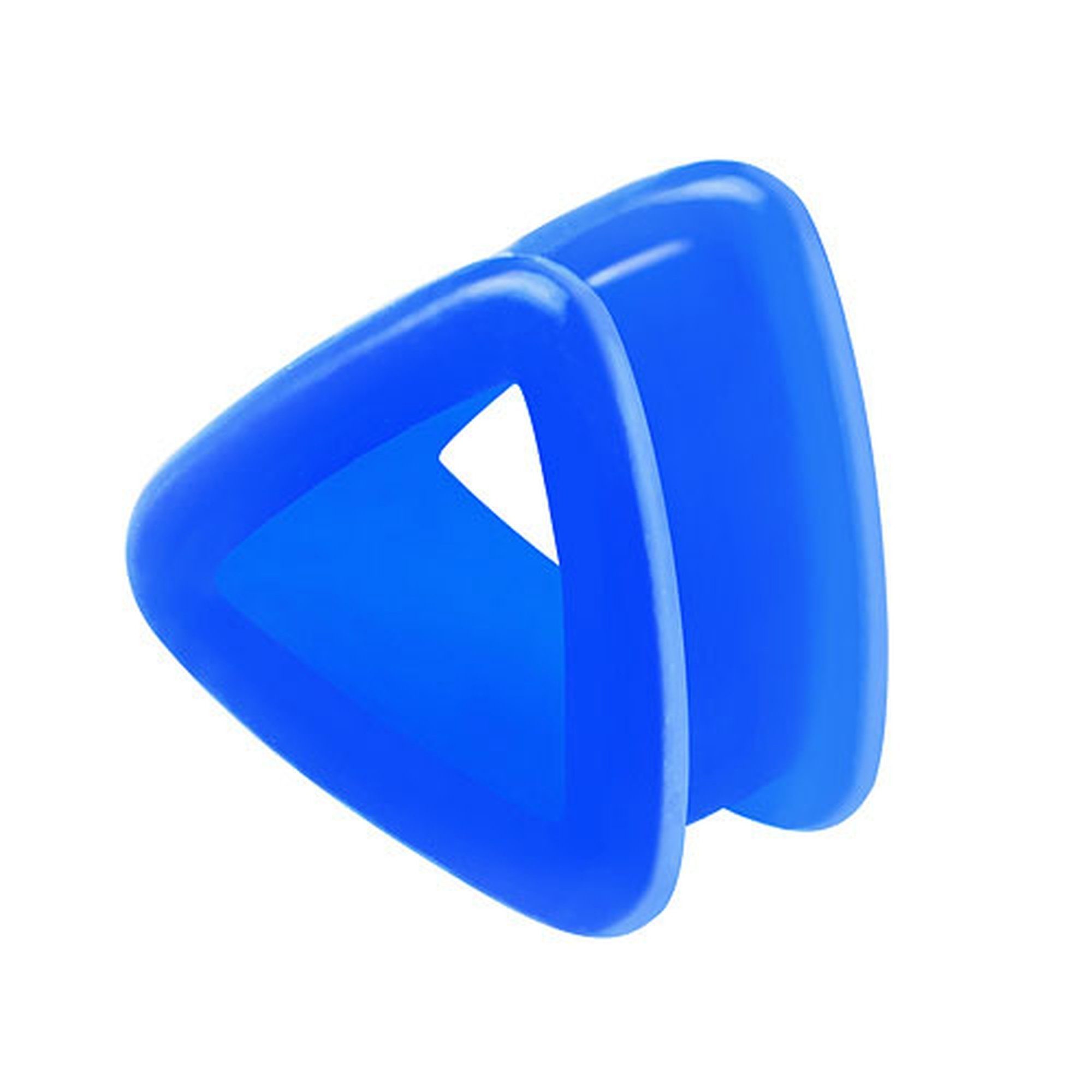 Taffstyle Plug Piercing Flexibel Ohr Plug Dreieck, Bunt Silikon Flesh Tunnel Plug Dreieck Piercing Flexibel Ohrpiercing Blau