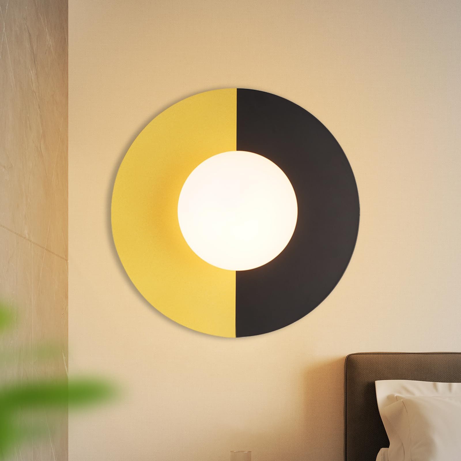 Nettlife Wandleuchte Vintage Schwarzgold E14 Modern Wohnzimmer Deckenlampe, ohne Leuchtmittel, für Wohnzimmer Schlafzimmer Flur