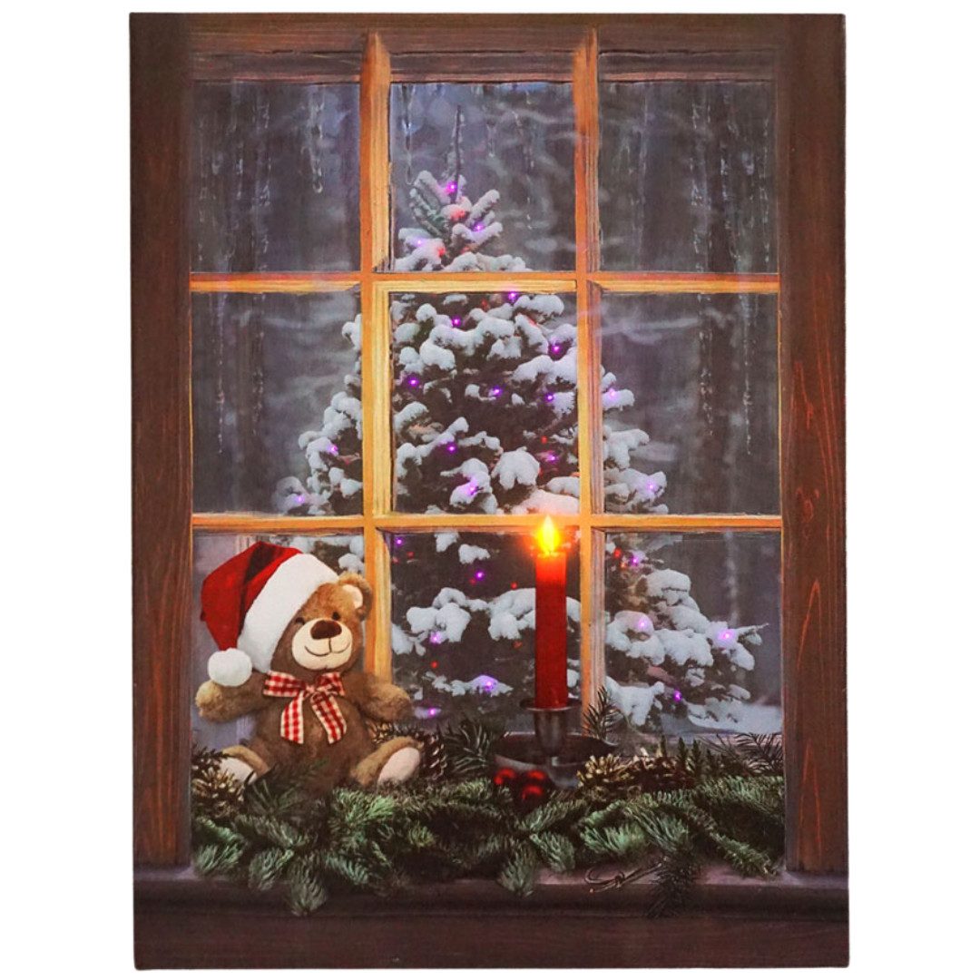 abc HOME LED-Bild Teddybär, Weihnachten, LED, batteriebetrieben, 40 cm günstig online kaufen