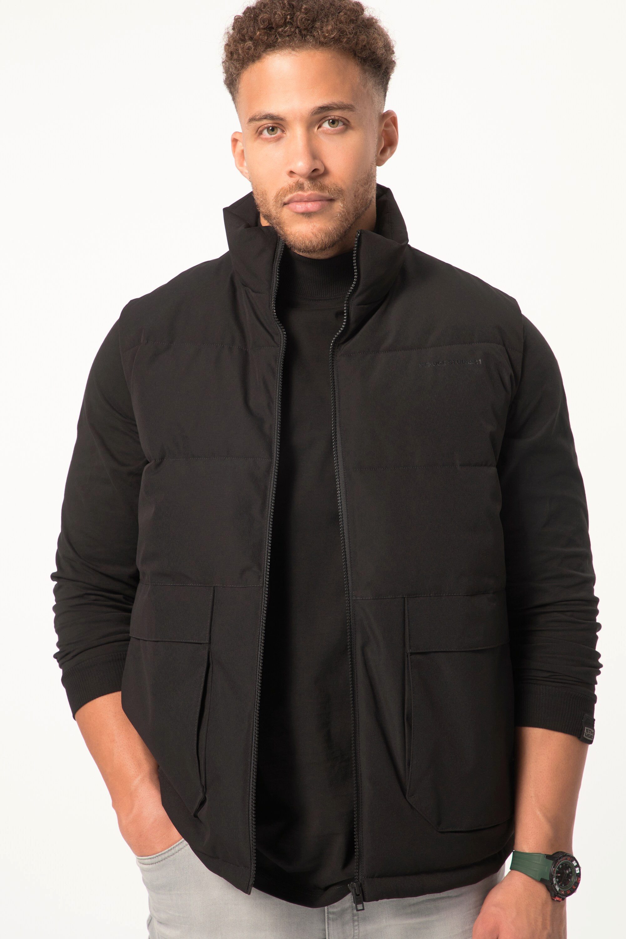 STHUGE Steppweste Steppweste Outdoor Stehkragen Zipper