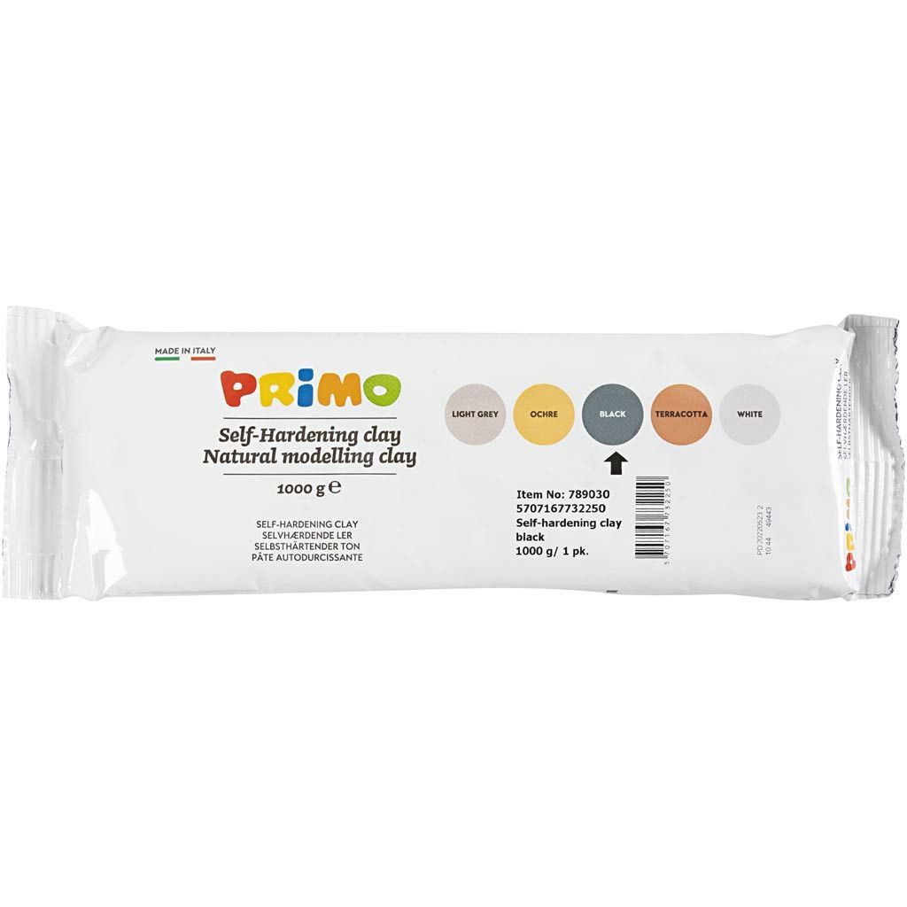 creativ company Bastelnaturmaterial Selbsthärtender Ton, schwarz