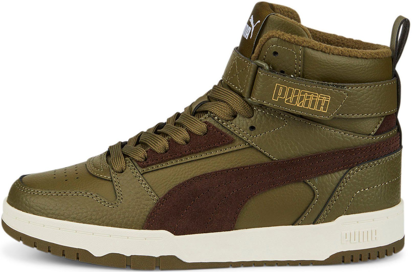 Team Chocolate-Puma Olive-Dark WTR Gold Sneaker JR GAME RBD PUMA Deep