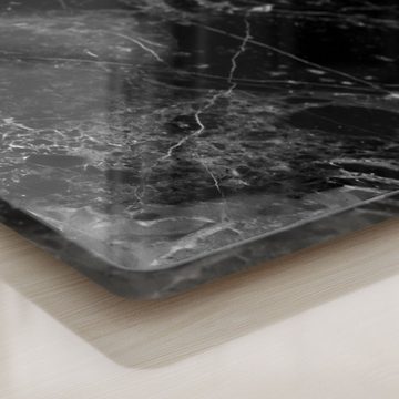 DEQORI Schneidebrett 'Marmorplatte nah', Glas, Platte Frühstücksbrett Schneideplatte