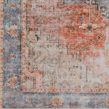 Teppich Traditional, Surya, rechteckig, Höhe: 2 mm, Maschinenwaschbar, Vintage Kurzflor Wohnzimmerteppich, Schlafzimmer