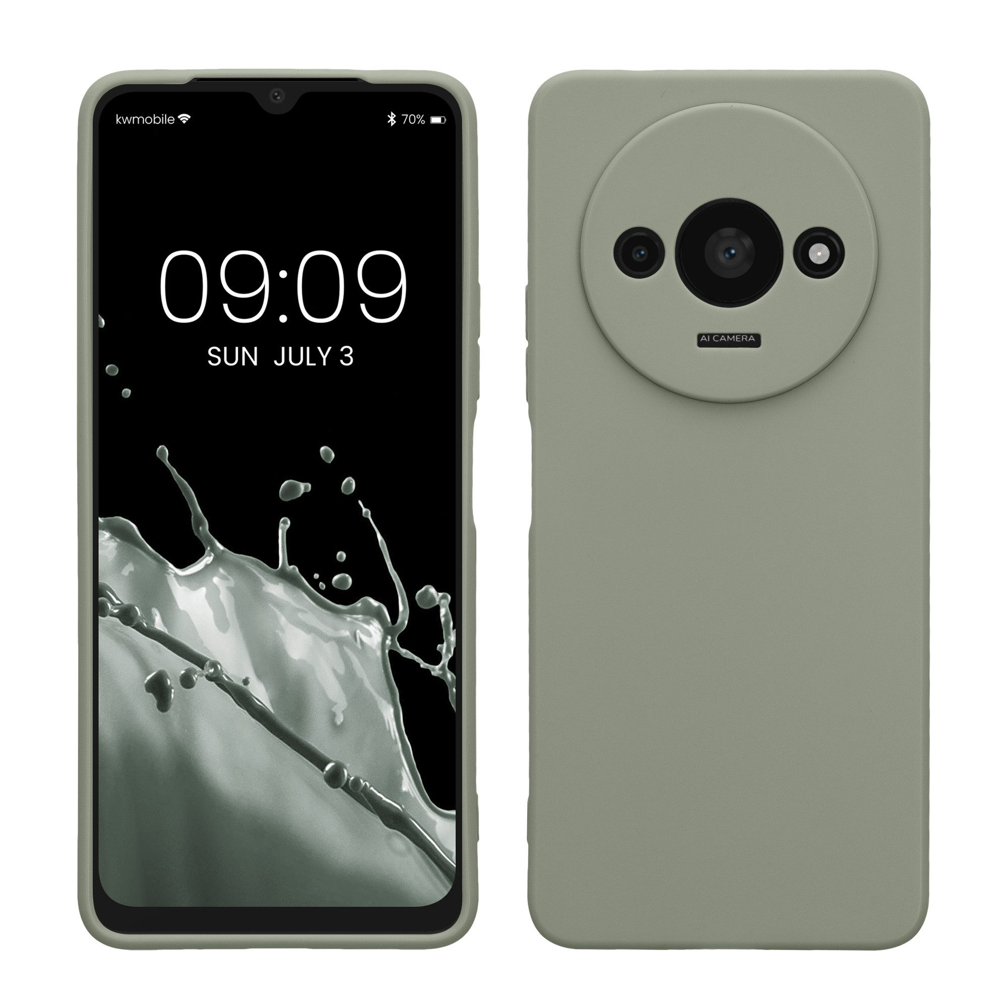 kwmobile Handyhülle Handyhülle für Xiaomi Redmi A3 Hülle, Weiches Handy Silikon Case - Schutzhülle Cover