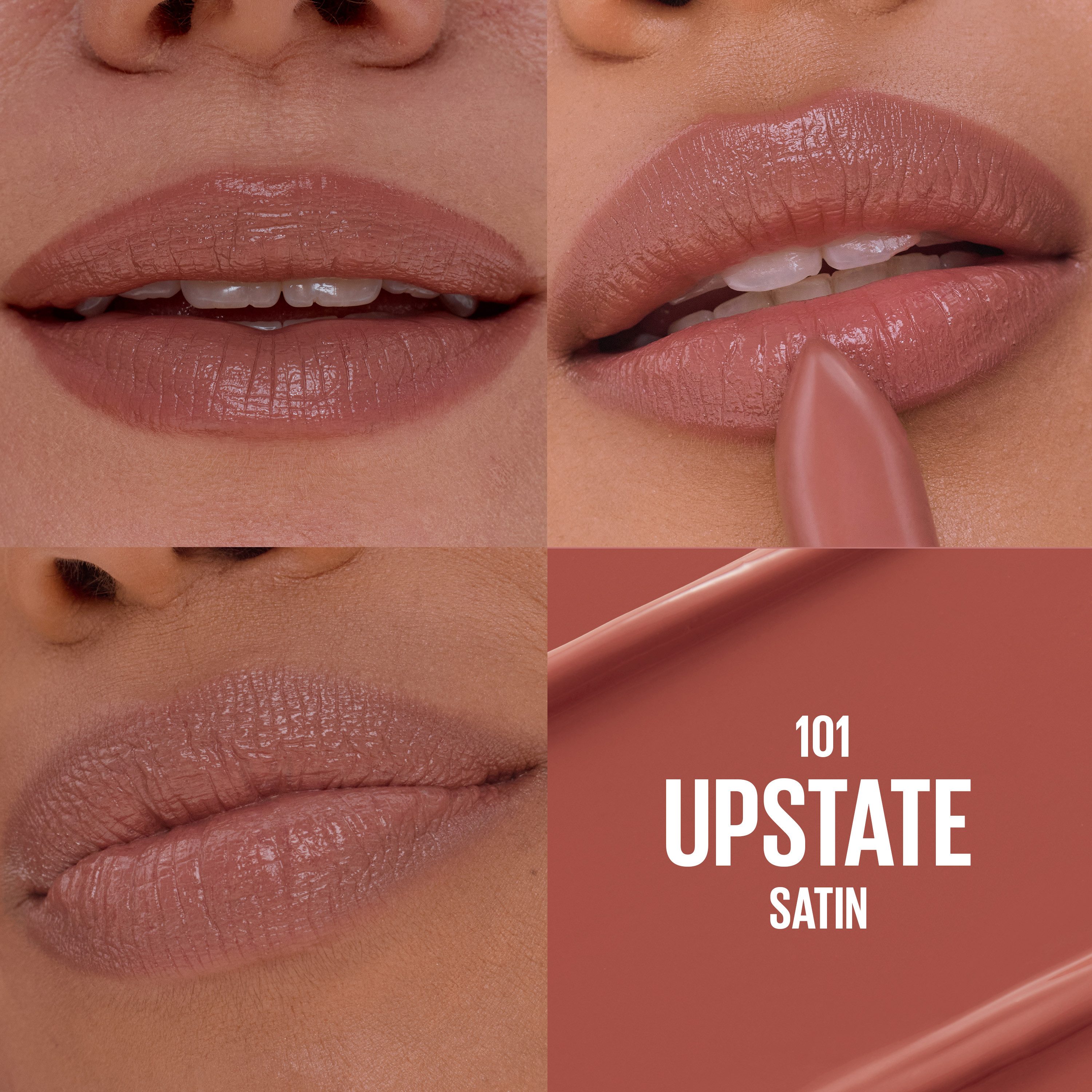 MAYBELLINE NEW YORK Lippenstift SERUM LIPSTICK SATIN, 8 Stunden lang feuchtigkeitsspendend und aufpolsternd