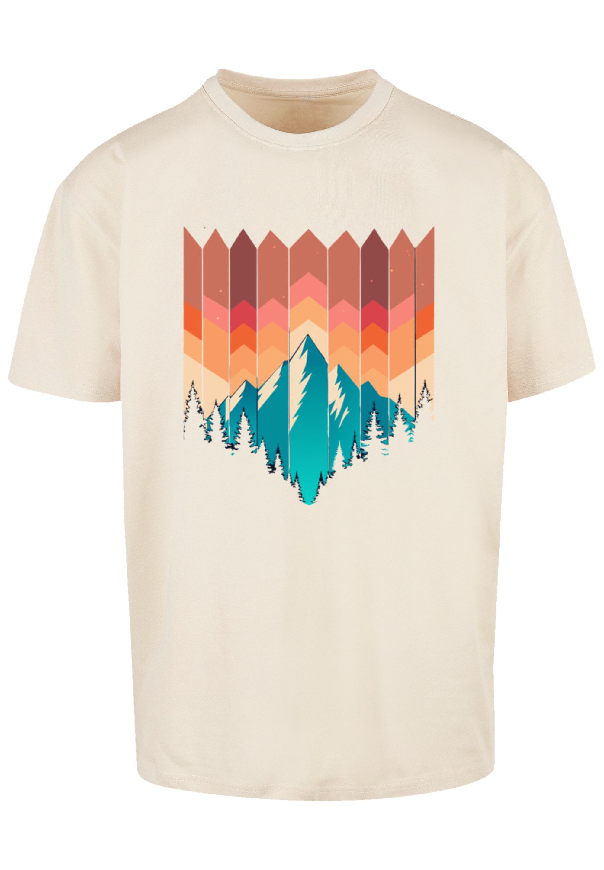 F4NT4STIC T-Shirt Berg Sonnenuntergang Geometrisch Premium günstig online kaufen
