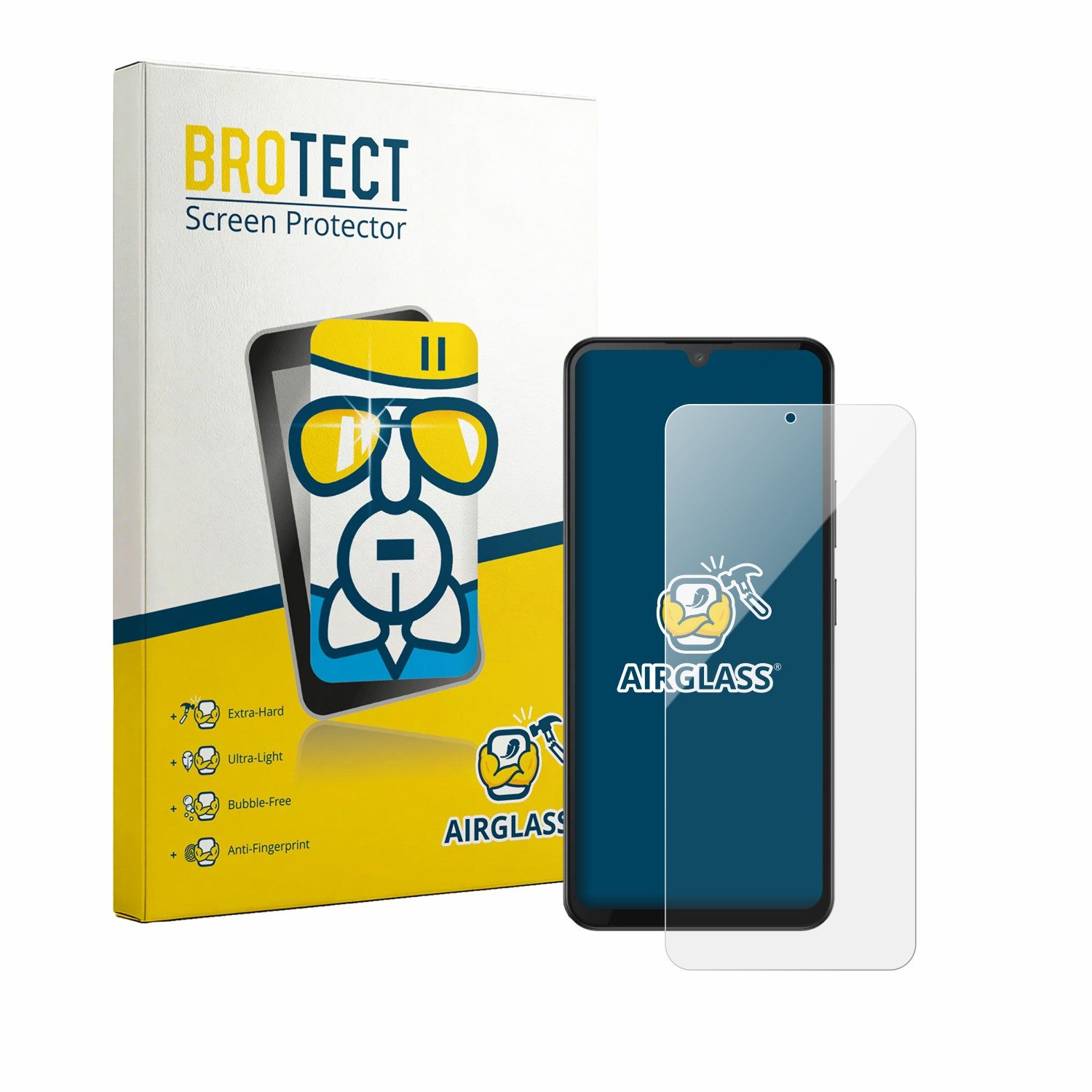 BROTECT Displayschutzglas Folie für Doogee M30, Schutzfolie Glas Panzer Display Schutz klar