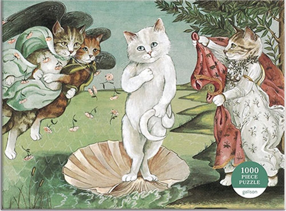 Chronicle Books Puzzle Miausterstücke der Kunst - Die Geburt der Venus, Puzzleteile