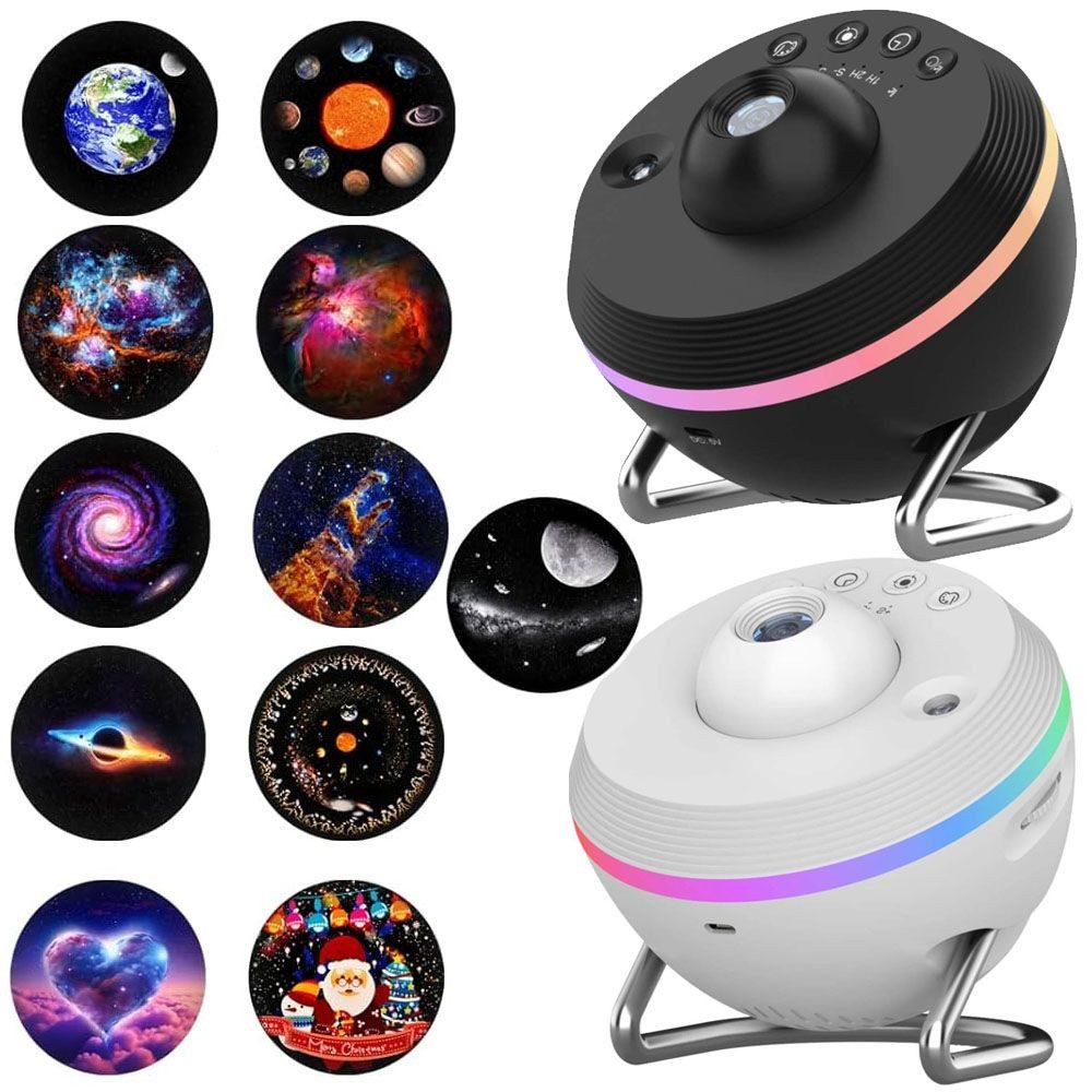 VIVIHEYDAY LED-Sternenhimmel LED Nachtlicht, 180° drehbare 13 in 1 Planetarium Galaxie Projektor, Deckenprojektion Lampe, LED wechselbar, Schlafzimmer Deko