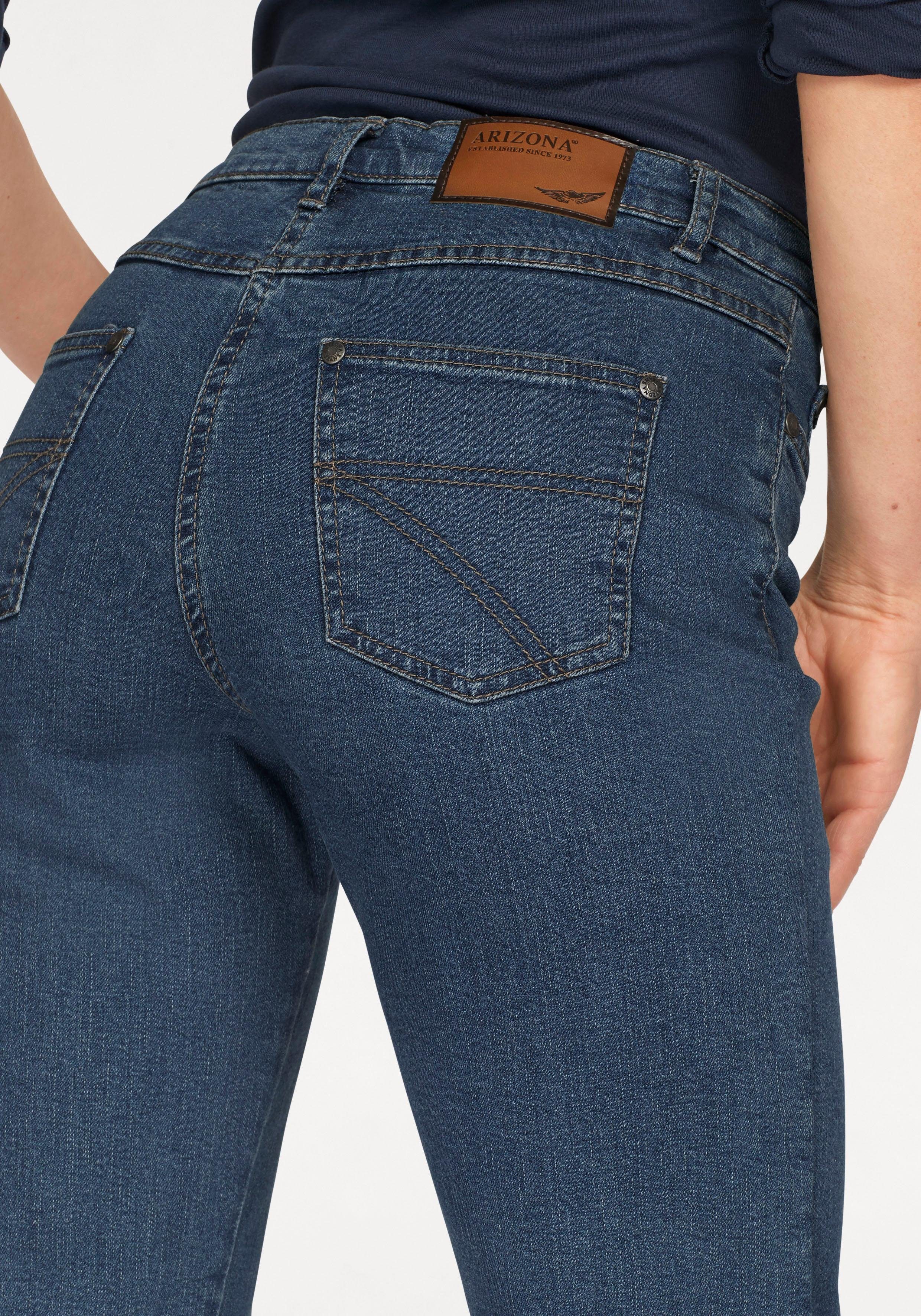 Annett High blue-stone Waist Gerade Jeans Arizona