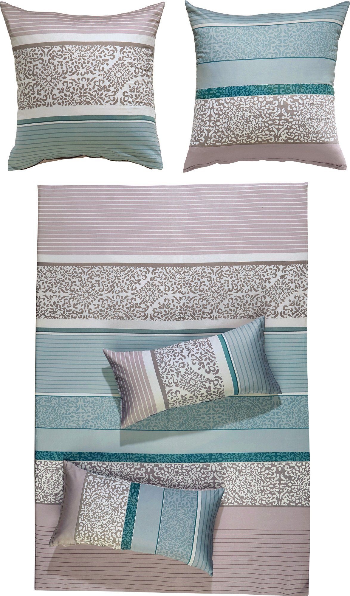 REDBEST Bettwäsche Bettwäsche, Mako-Satin, Satin Blumen günstig online kaufen