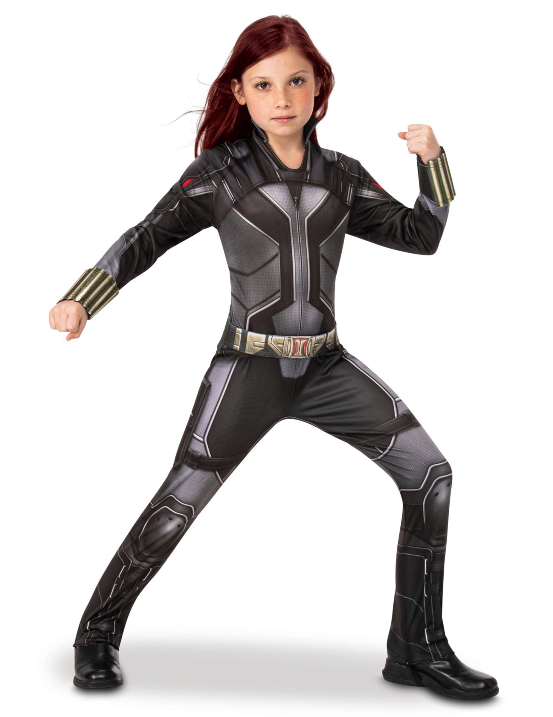 Rubie´s Kostüm Black-Widow-Kostüm für Mädchen schwarz-grau