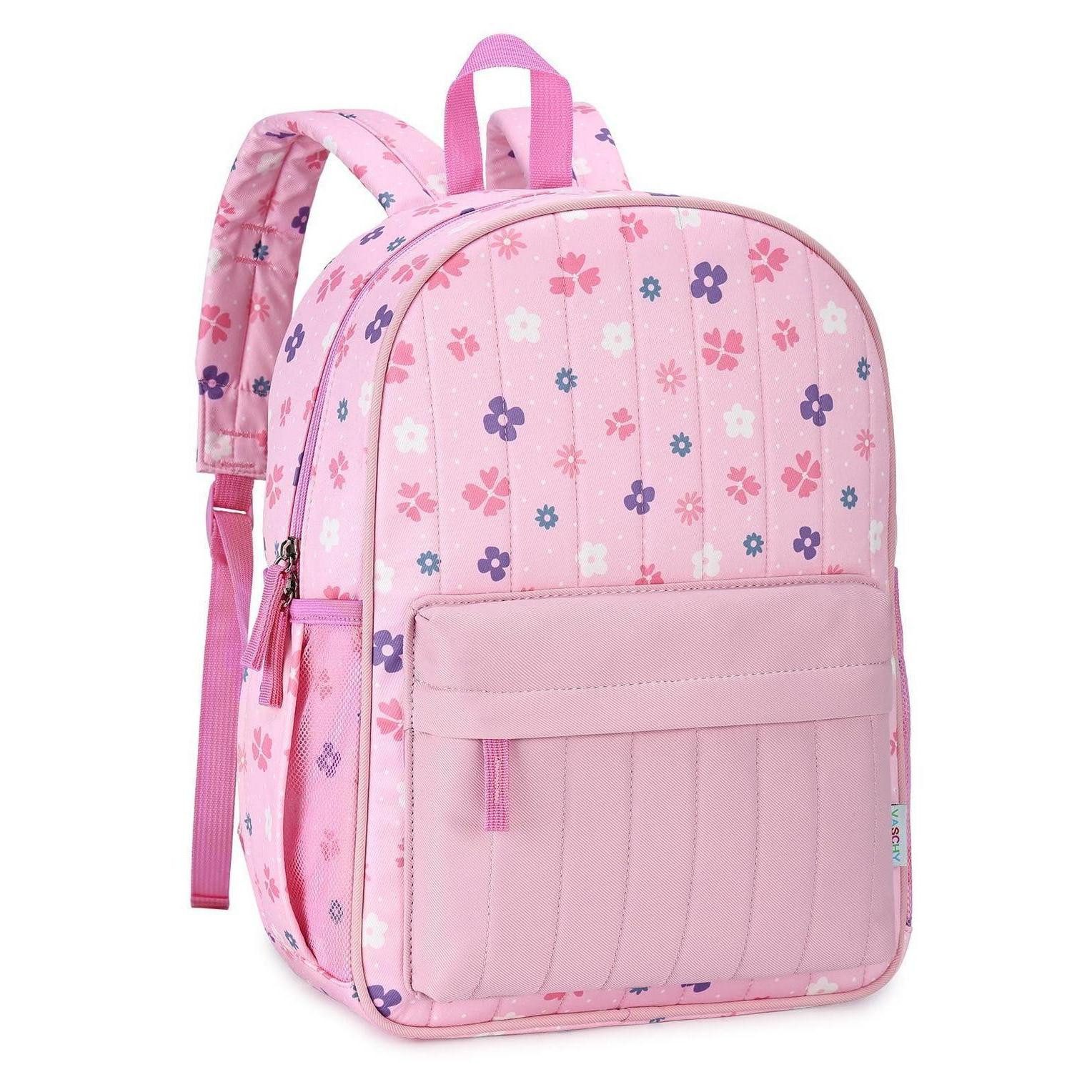 LuxusKollektion Kinderrucksack Kinder Rucksack Mädchen Rosa Blume 15 Zoll