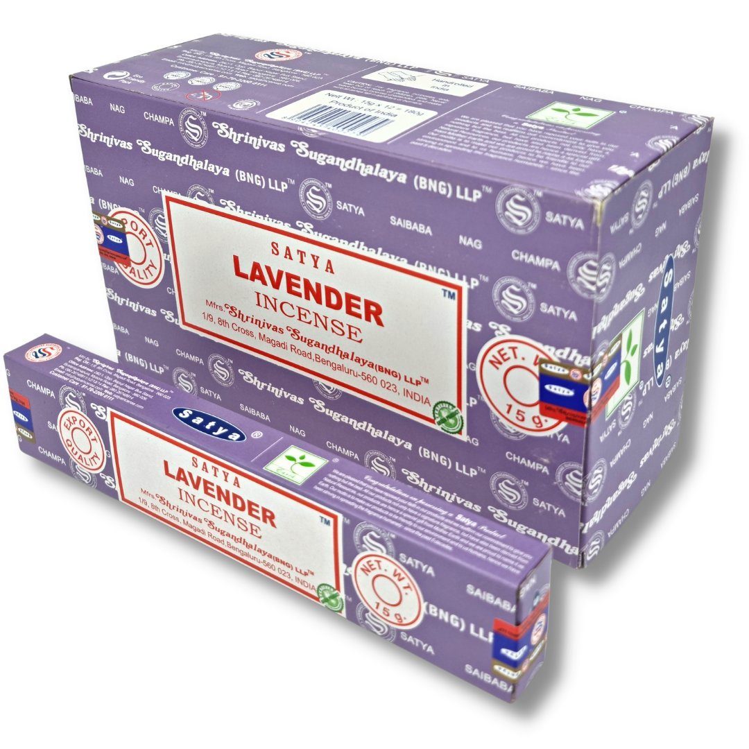 Satya Incense Räucherstäbchen 12x 15g Pack = 144 Räucherstäbchen, Satya Stäbchen, Made in India, Räucherstäbchen Duft Aromatherapie Satya Räuchern Incense Weihrauch