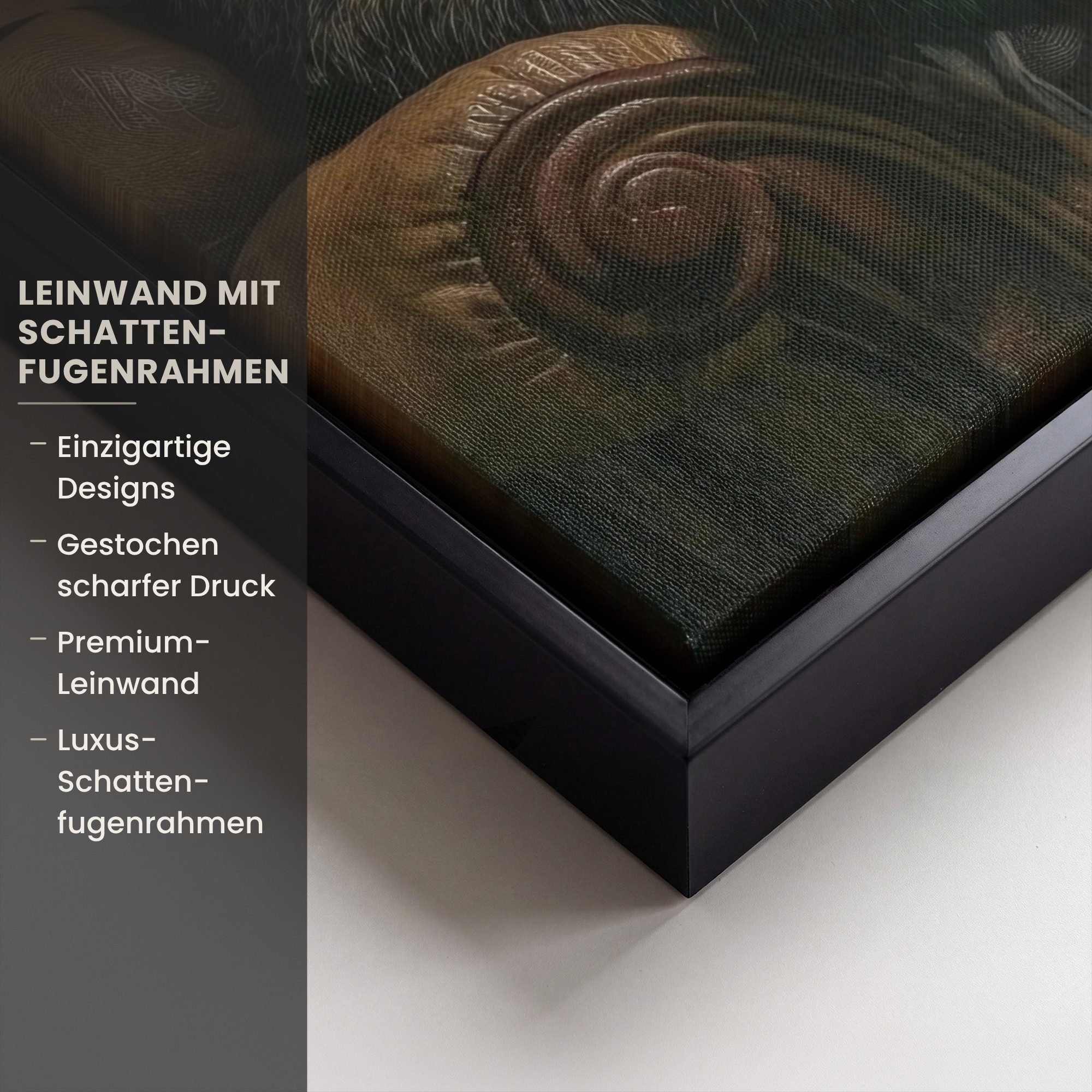 OneMillionCanvasses® Leinwandbild mit Rahmen - Panda - Hut - Brille - Anzug, Fotodruck (1 St), Wandbild, Schattenfugenrahmen, Aufhängefertig, Wanddeko 30x40cm