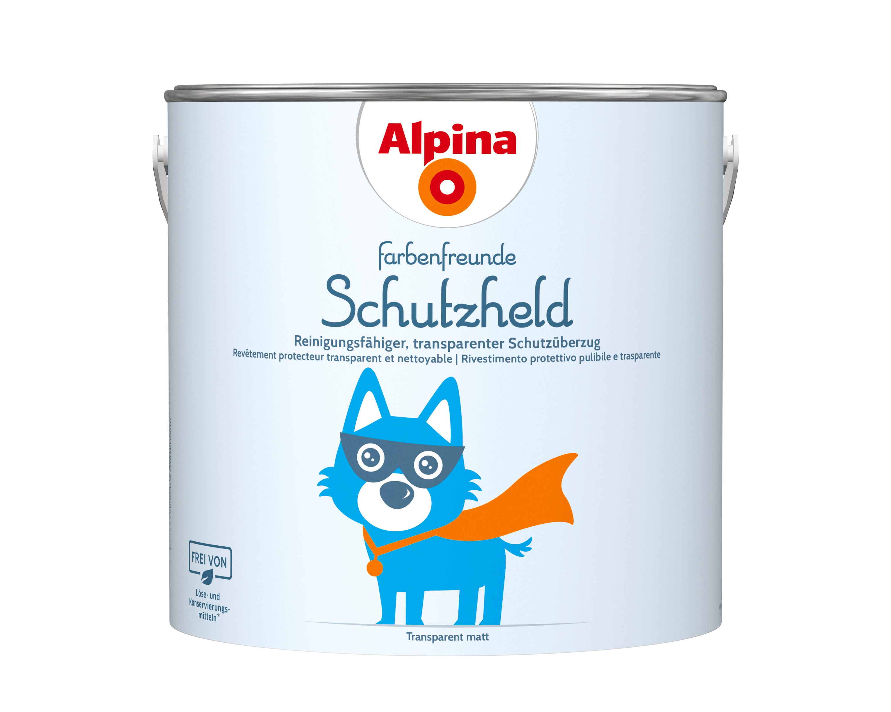 Alpina Wandfarbe - SET - Farbenfreunde Schutzheld 2,5L matt + Glitter