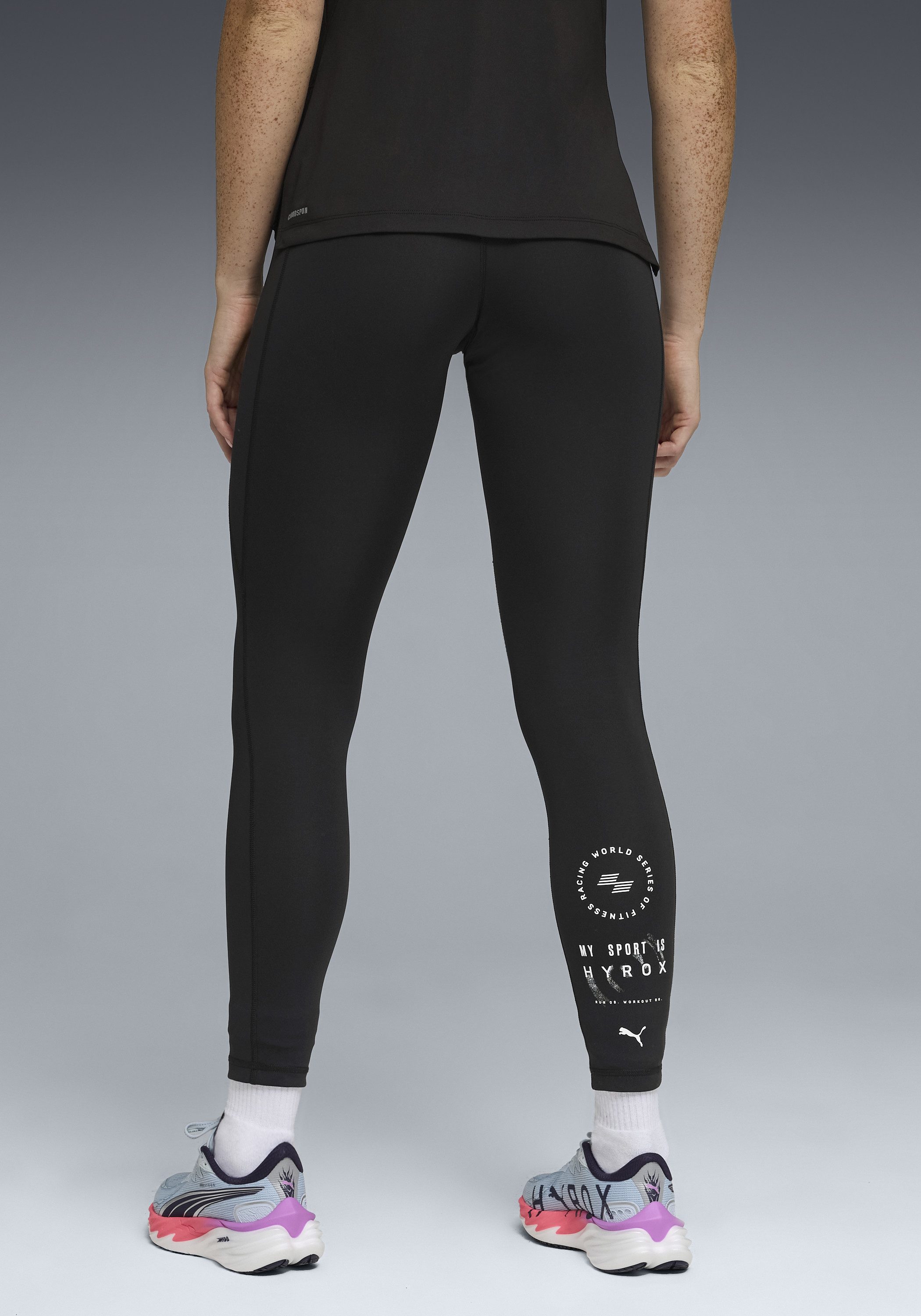 PUMA Trainingstights W X HYROX ESS TIGHT mit DryCELL-Technologie, atmungsaktiv, schmale Passform