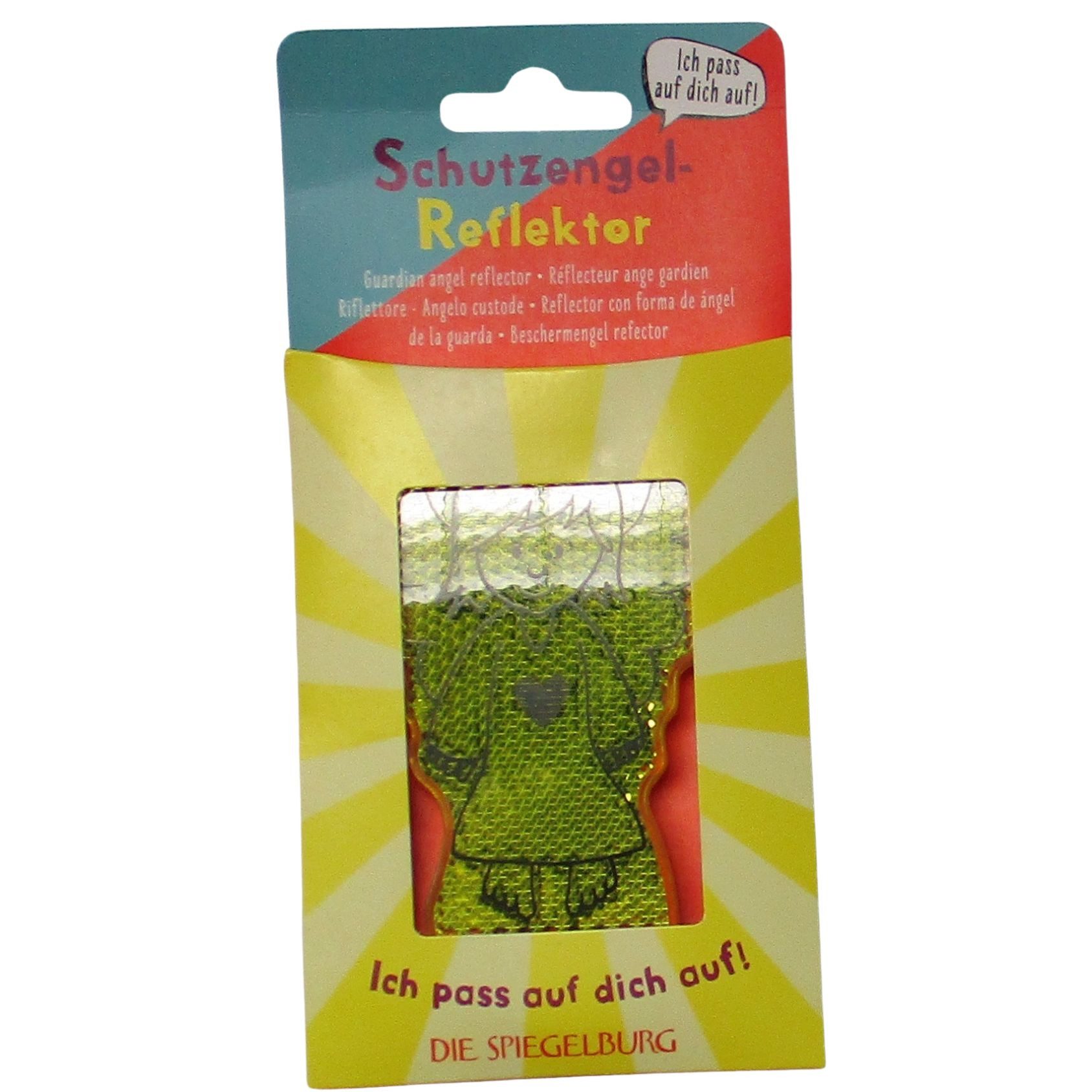 COPPENRATH DIE SPIEGELBURG Reflektor-Anhänger Schutzengel-Reflektor Ich pass auf dich auf! Bunte Geschenke, (Set, 1 St., 1), robustem Acrylglas