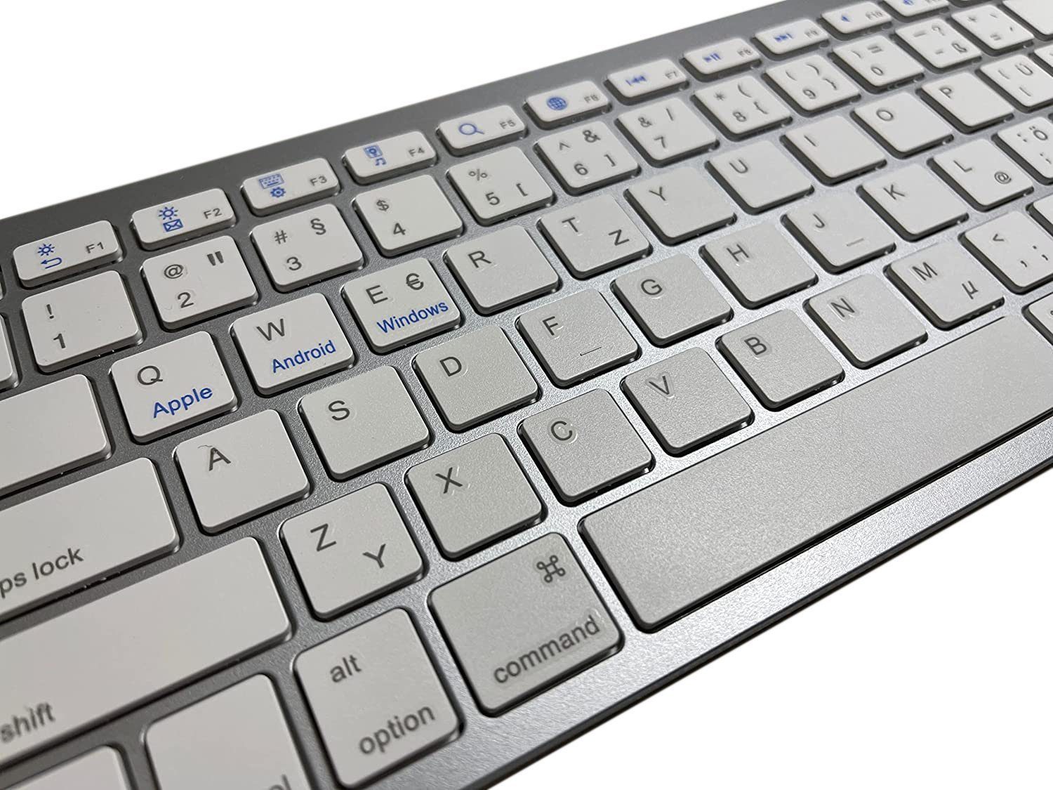 Maity Kabellose Bluetooth-Tastatur – Deutsches QWERTZ-Layout Wireless-Tastatur (mini und kompatibel mit Windows, macos, android ios)
