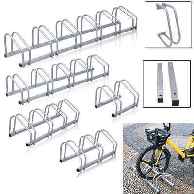Randaco Fahrradständer Mehrfach-Stände Silberner Fahrradständer für 2-6 Fahrräder