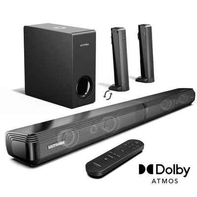 Ultimea Apollo S60 Dolby Atmos 4,1 Kanal Soundbar (Bluetooth 5.3, 280 W, 3 EQ-Modi TV Soundbar, einstellbarer Bass, HDMI eARC)