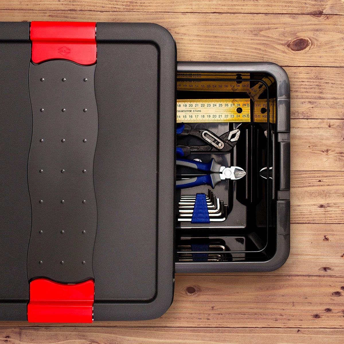 keeeper Transportbehälter eckhart, 83 l, mit Deckel, Schiebeverschluss, extra stabil