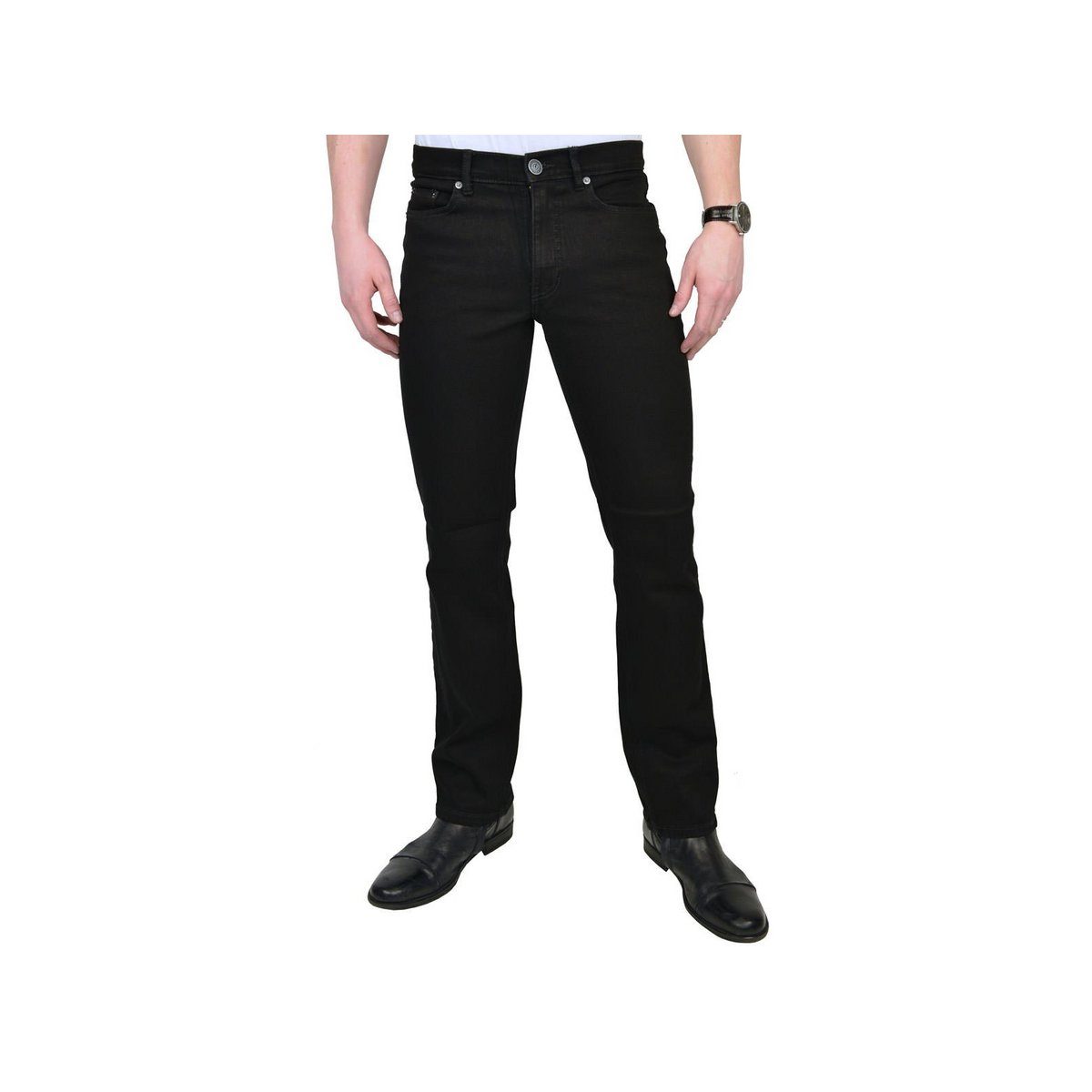 (1-tlg) regular fit Ospig Straight-Jeans schwarz