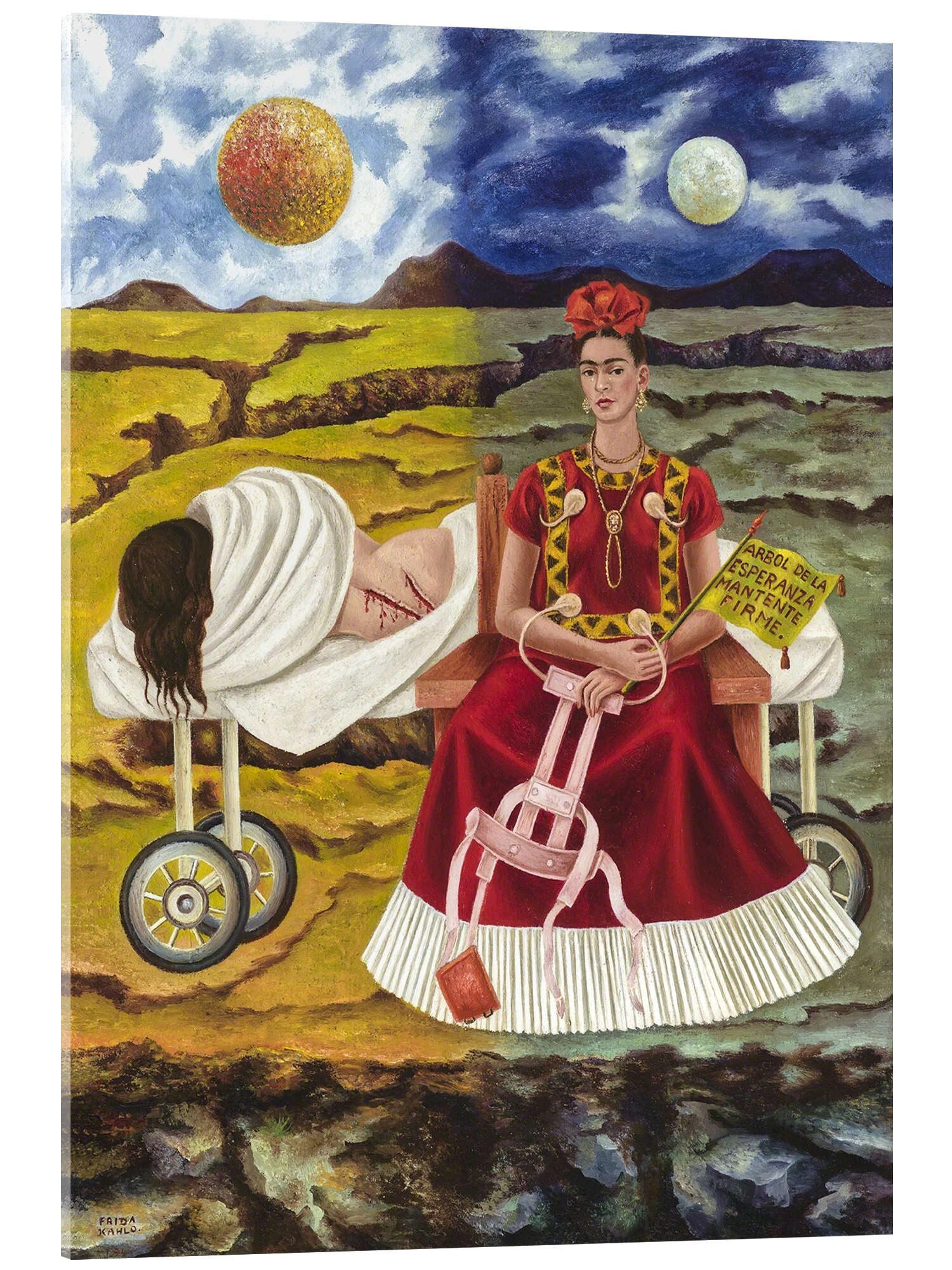 Posterlounge Wandbild Baum der Hoffnung, bleibe stark, 1946, Frida Kahlo, erhältlich als Poster, Leinwandbild, Wandsticker oder Acrylglasbild