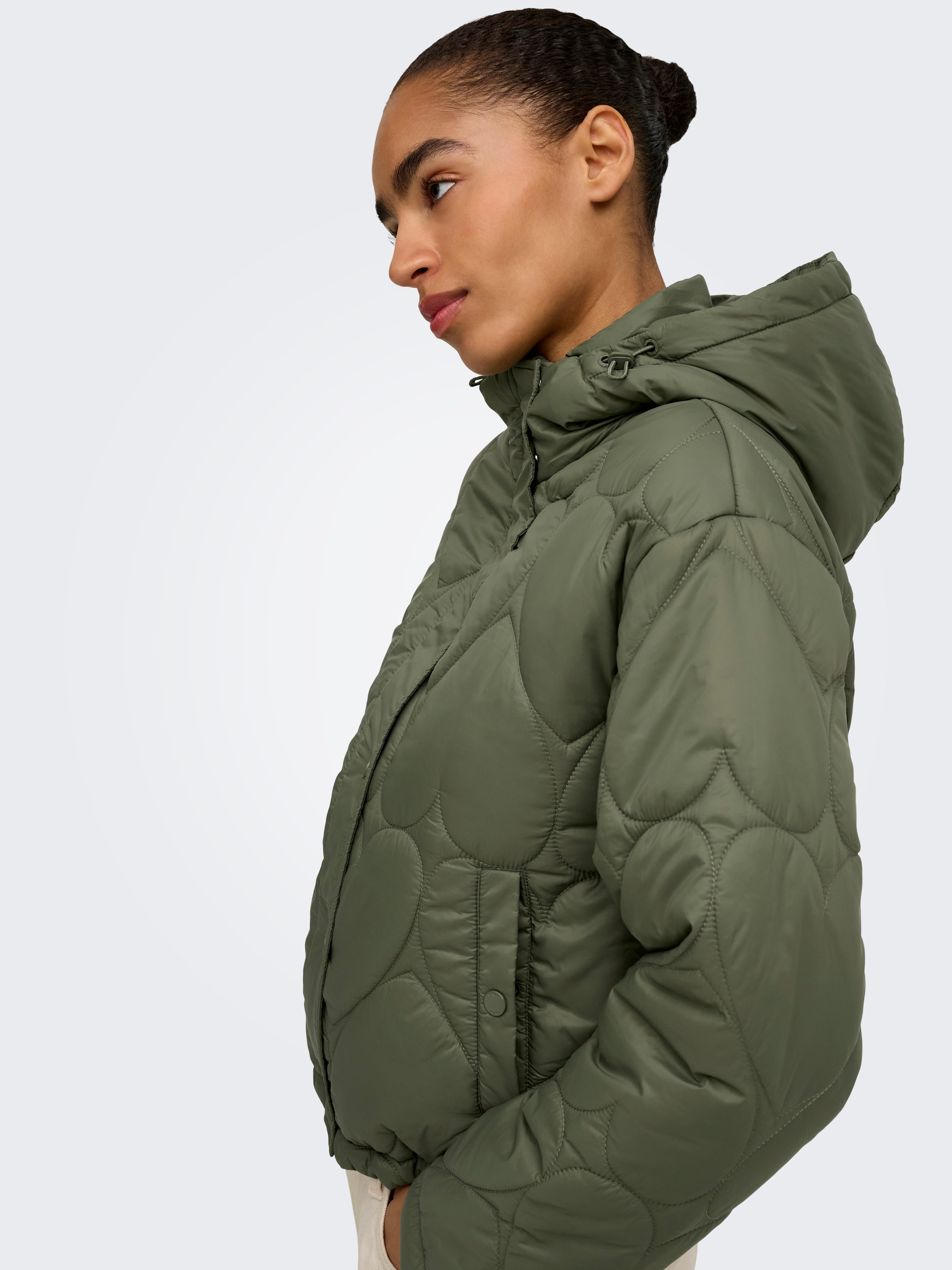 ONLY Steppjacke ONLTAHIA LW HEART HOOD JACKET CC OTW Kunstfaser – Bild 3 von 5