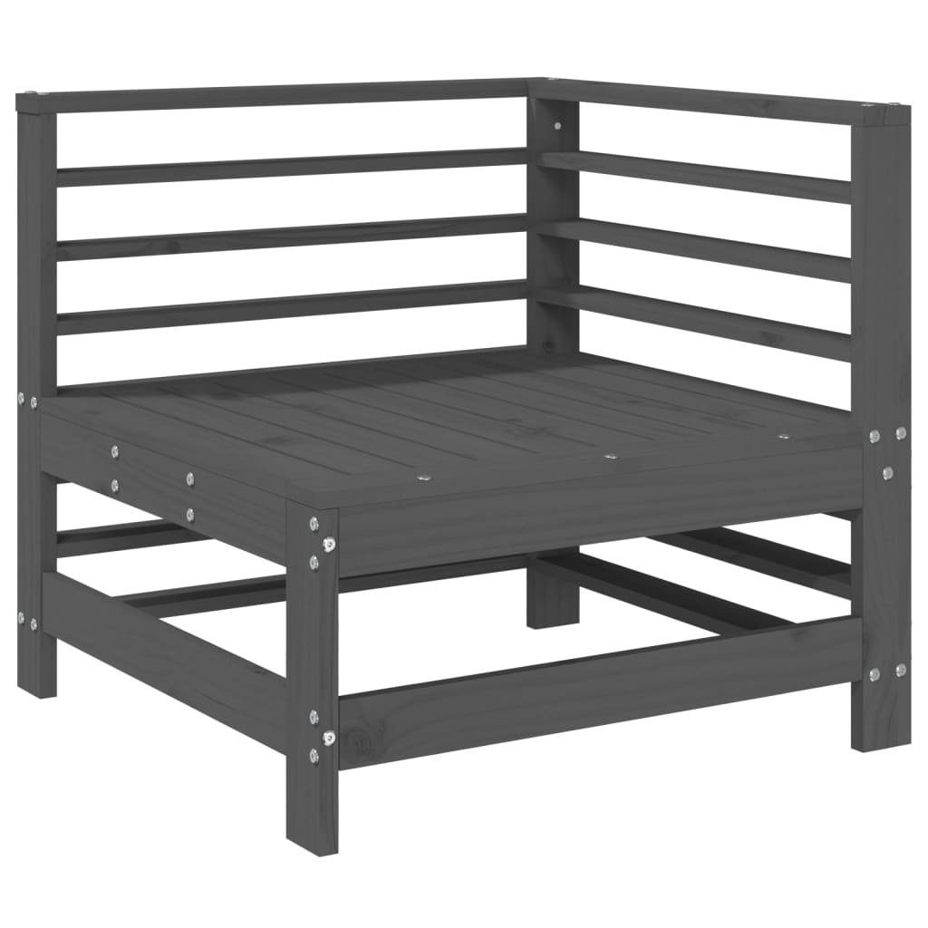 vidaXL Sofaelement Garten-Ecksofa Grau Massivholz Kiefer günstig online kaufen