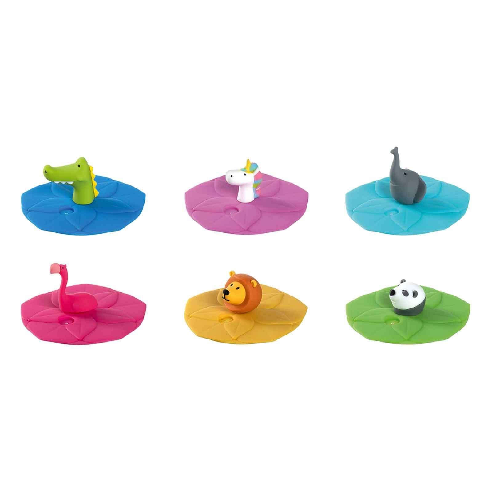 LEONARDO Kinderbecher Bambini Kinderbecher-Deckel 6er Set, 6-tlg., Silikon