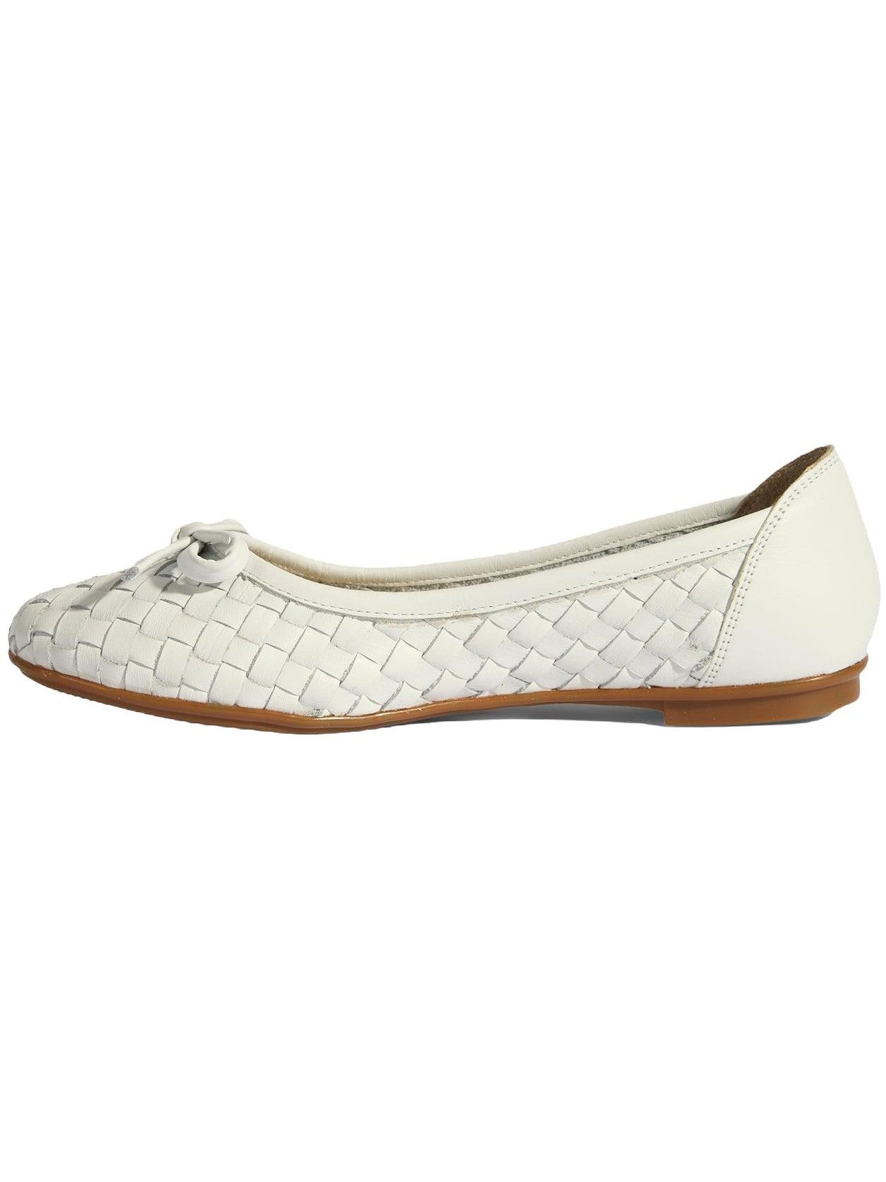 Desa Damen-Ballerinas aus Leder – Flacher Absatz, ohne Verschluss Ballettschuh